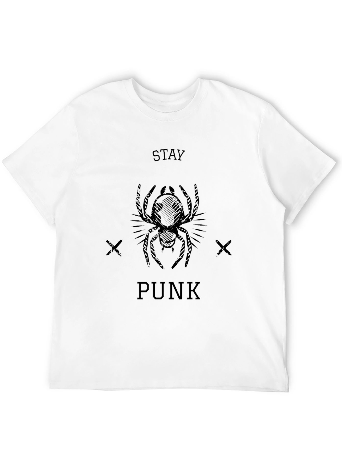 Stay Punk Spider Graphic Black T-Shirt