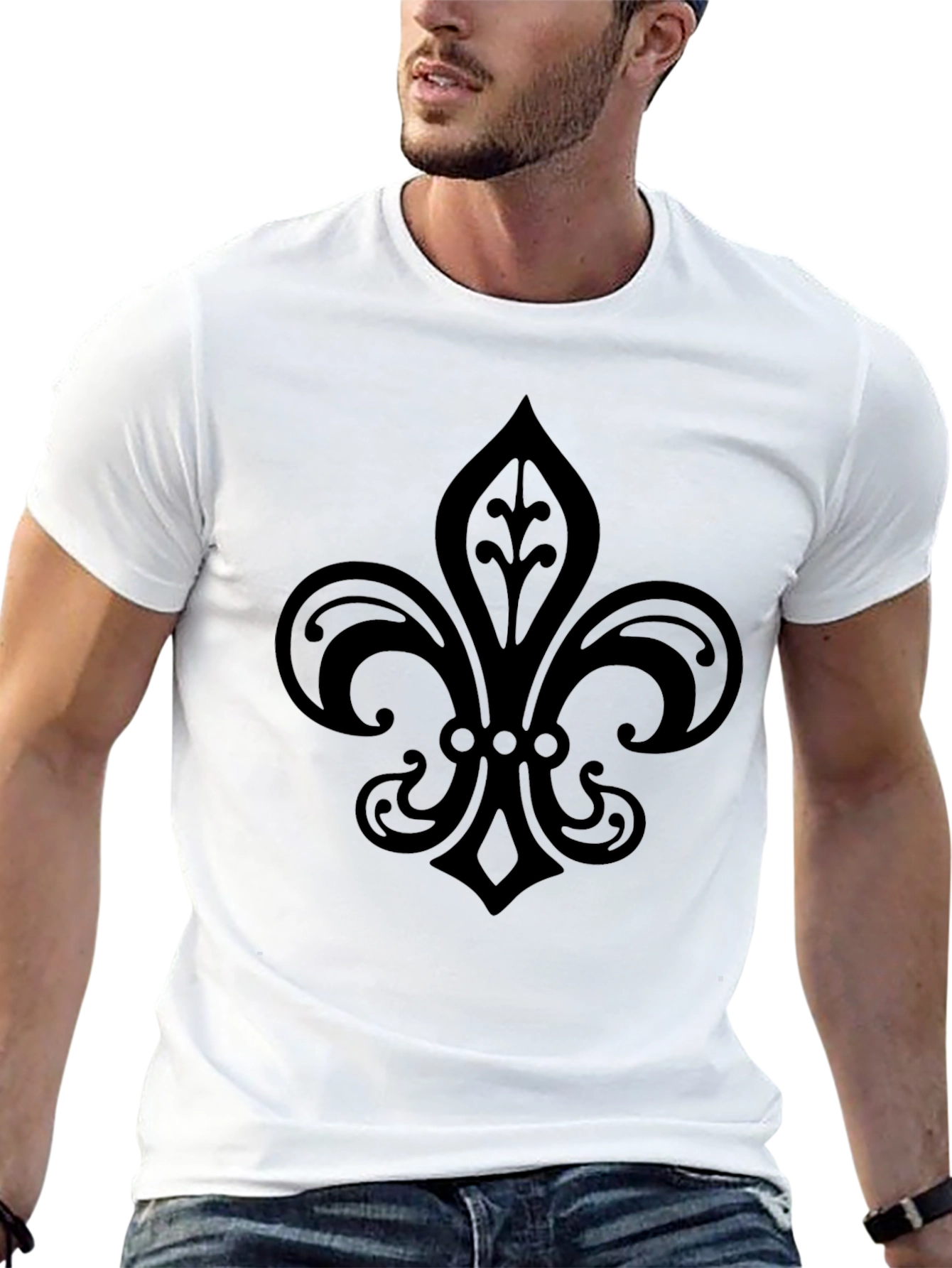 Fleur-de-Lis Graphic Black T-Shirt