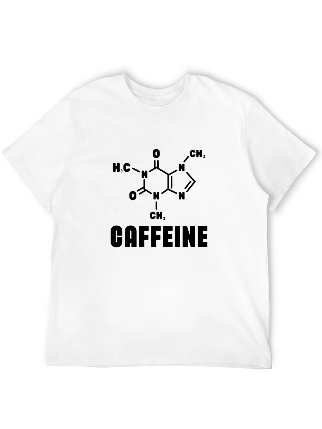 Caffeine Molecule T-Shirt - Chemistry Inspired Design