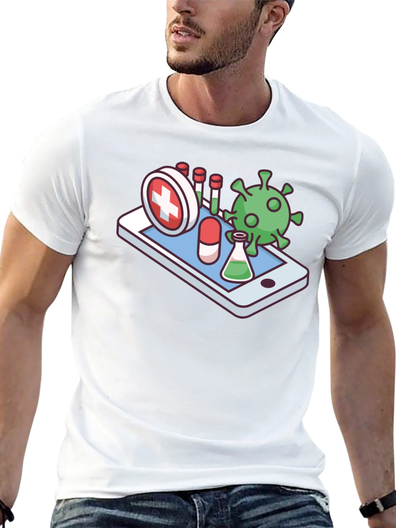 Medical App T-Shirt - Novelty Virus Design