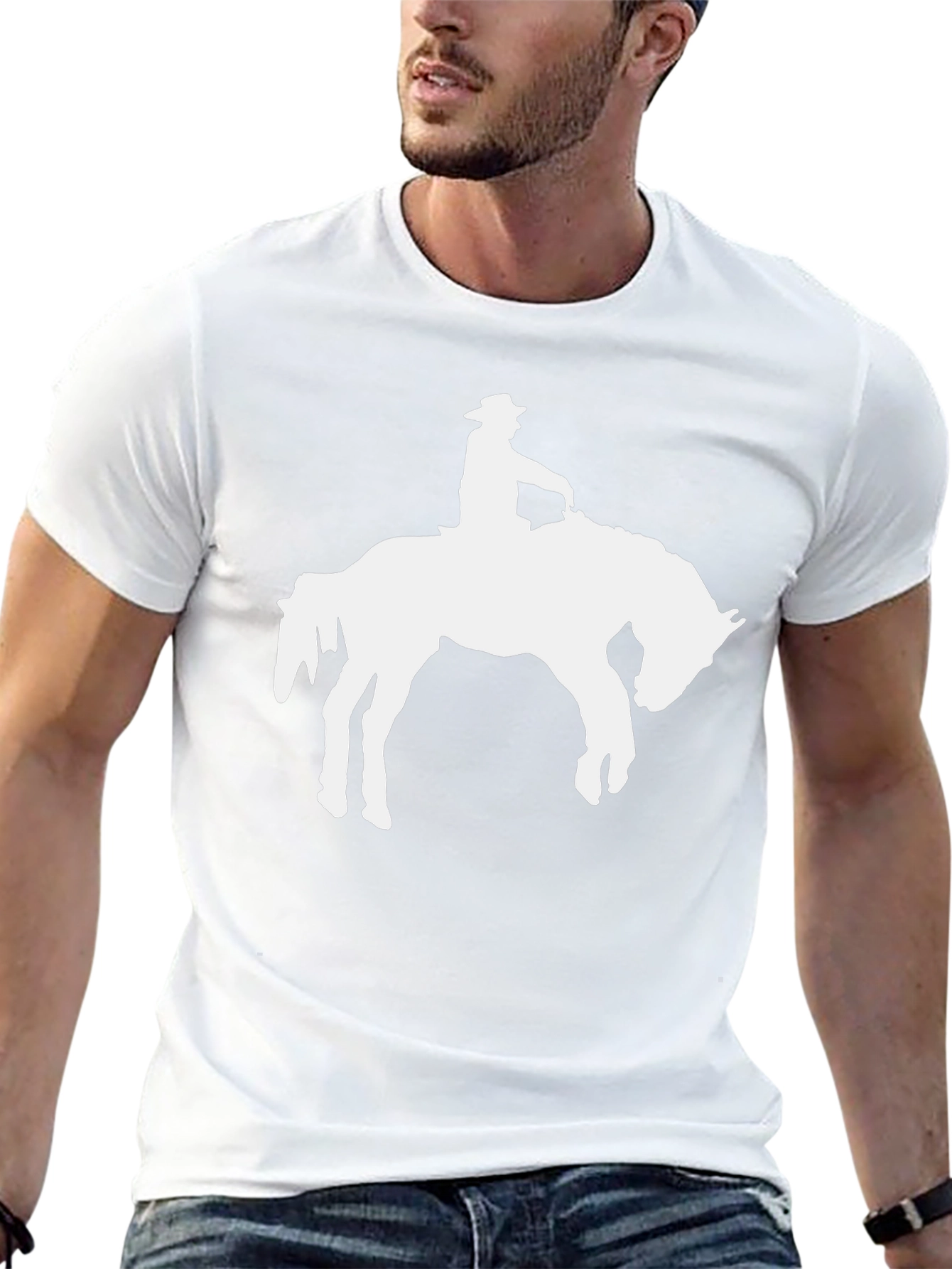 Cowboy Horse Silhouette T-Shirt - Graphic Tee