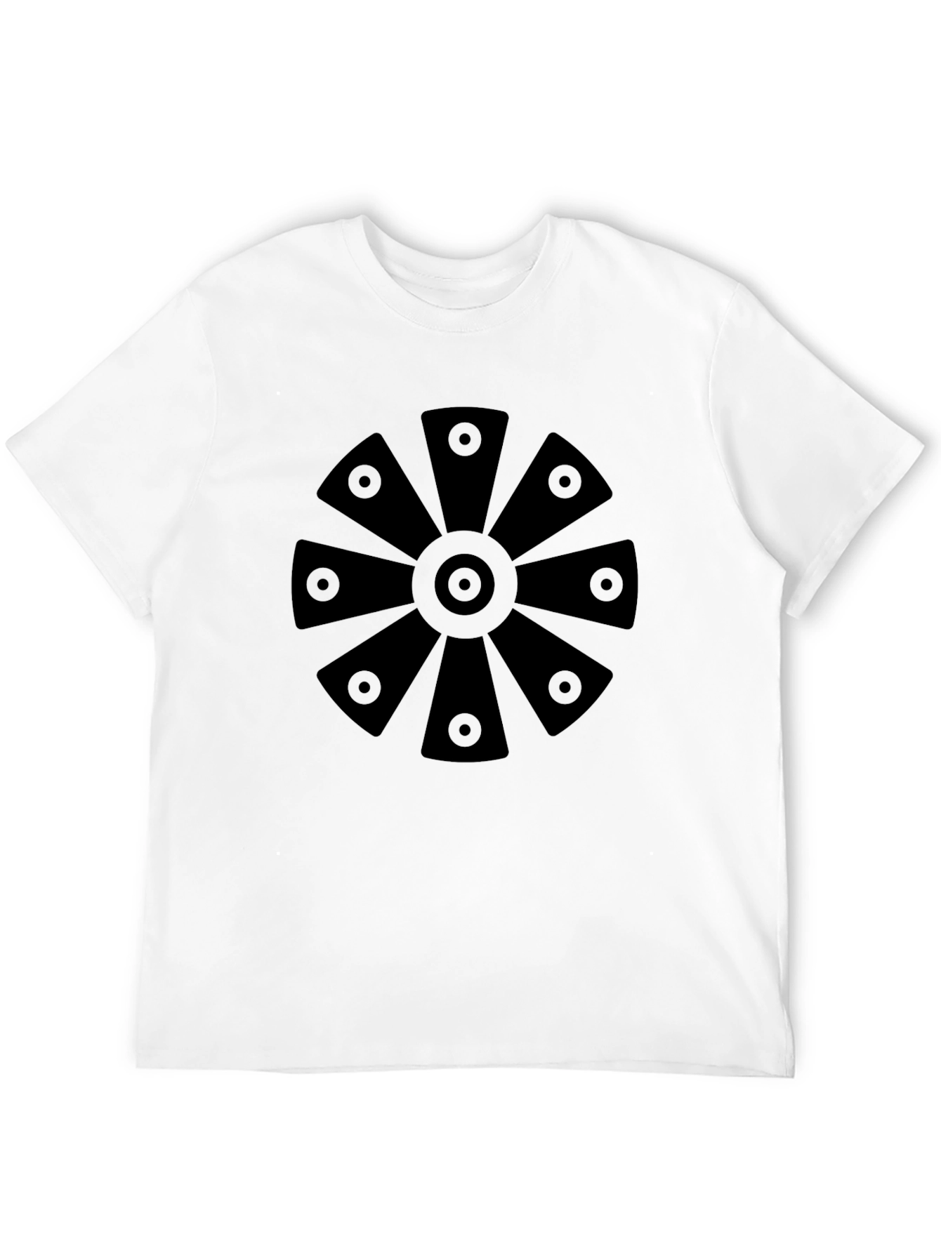 Geometric Pattern Black T-Shirt