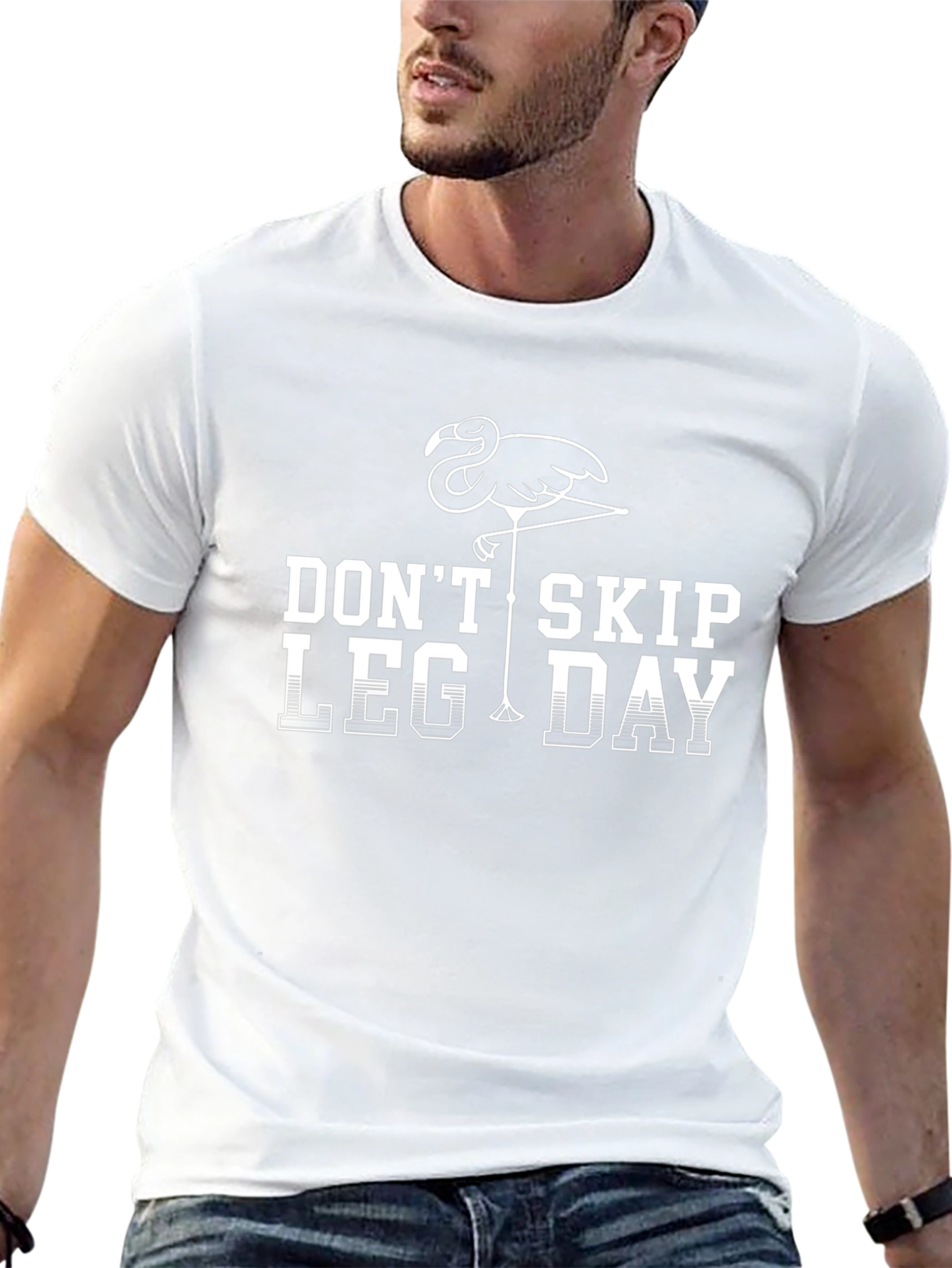 Dont Skip Leg Day Flamingo Graphic Tee