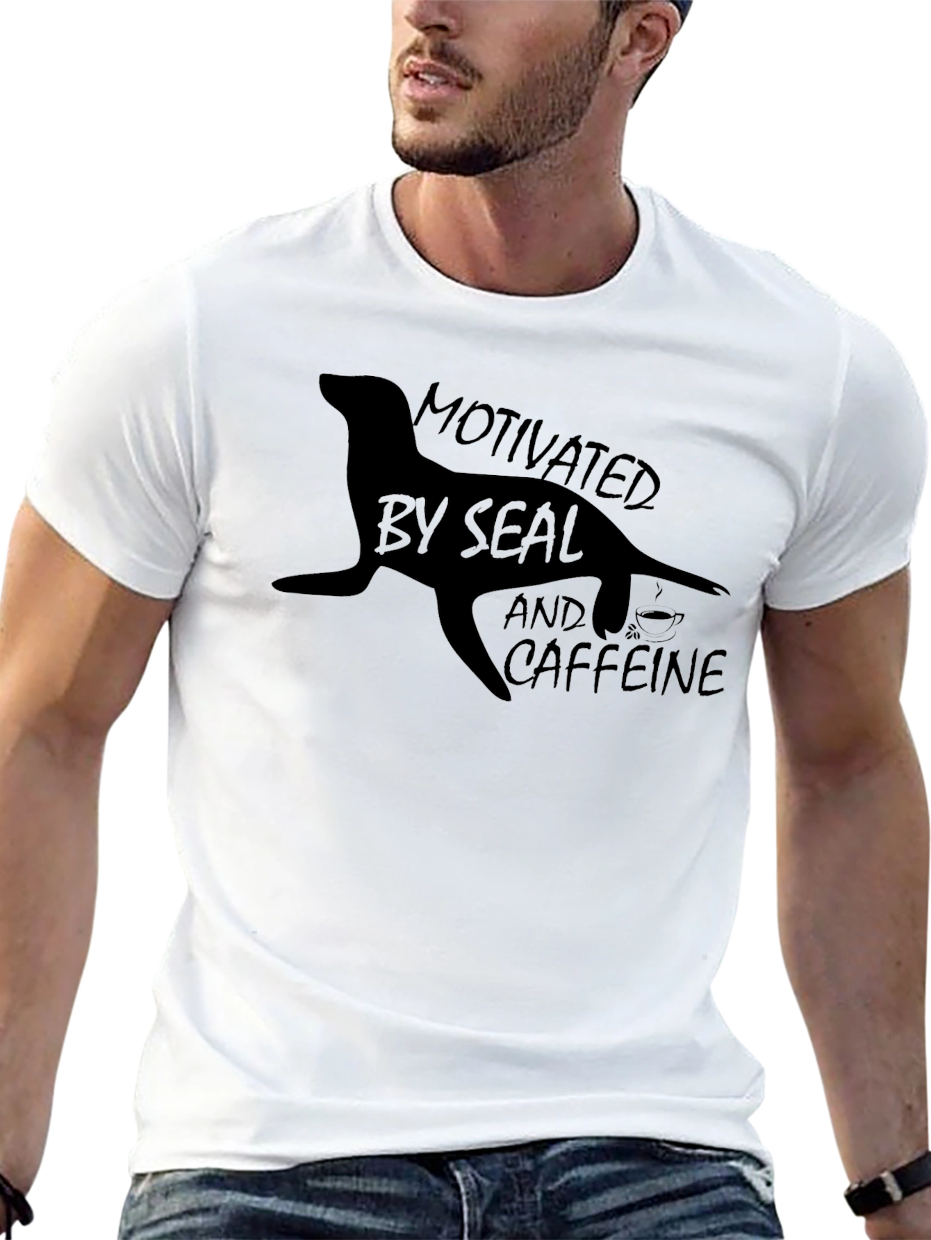 Motivated By Seal & Caffeine Graphic Tee