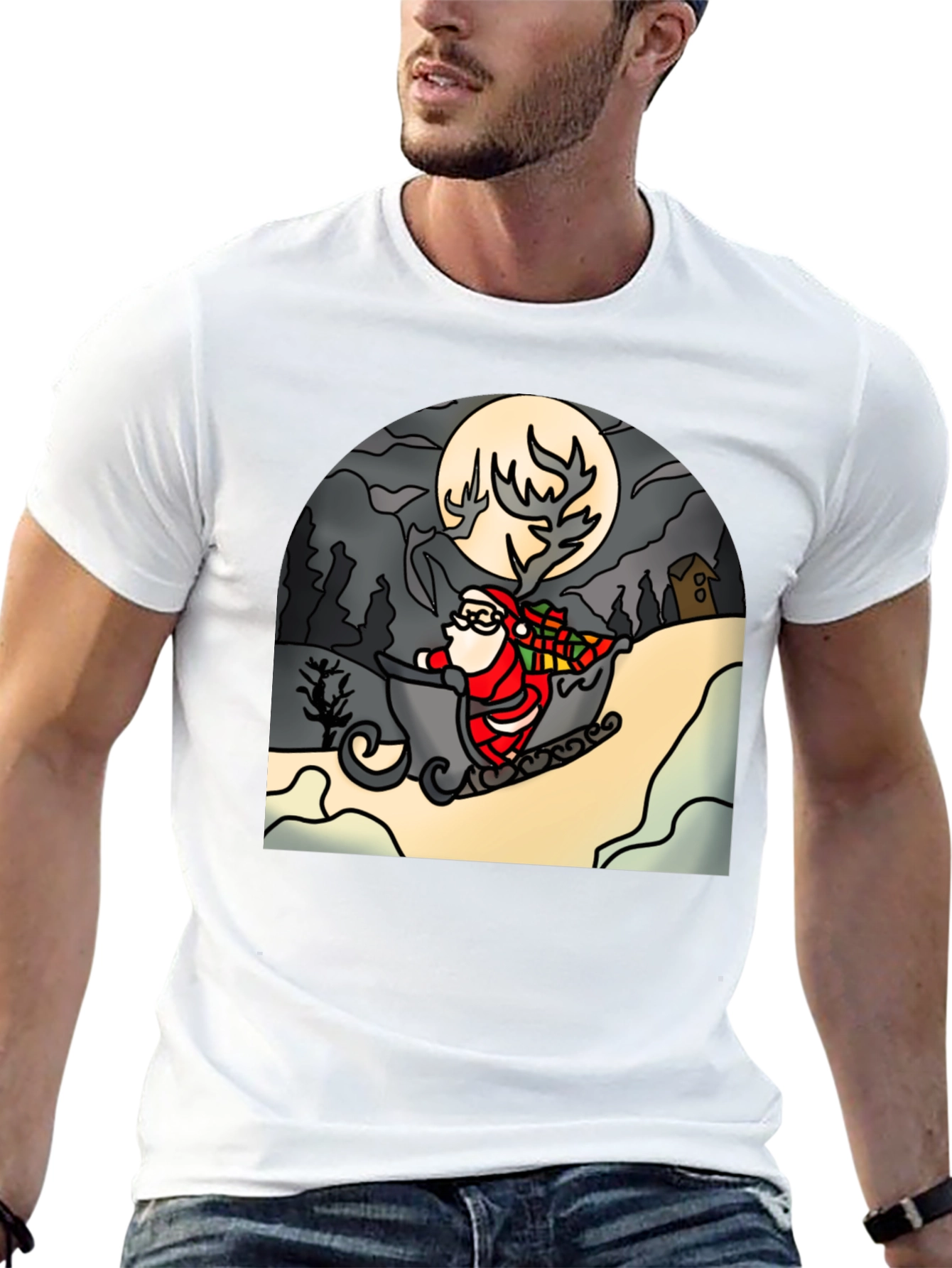 Santa Sleigh T-Shirt - Holiday Cheer