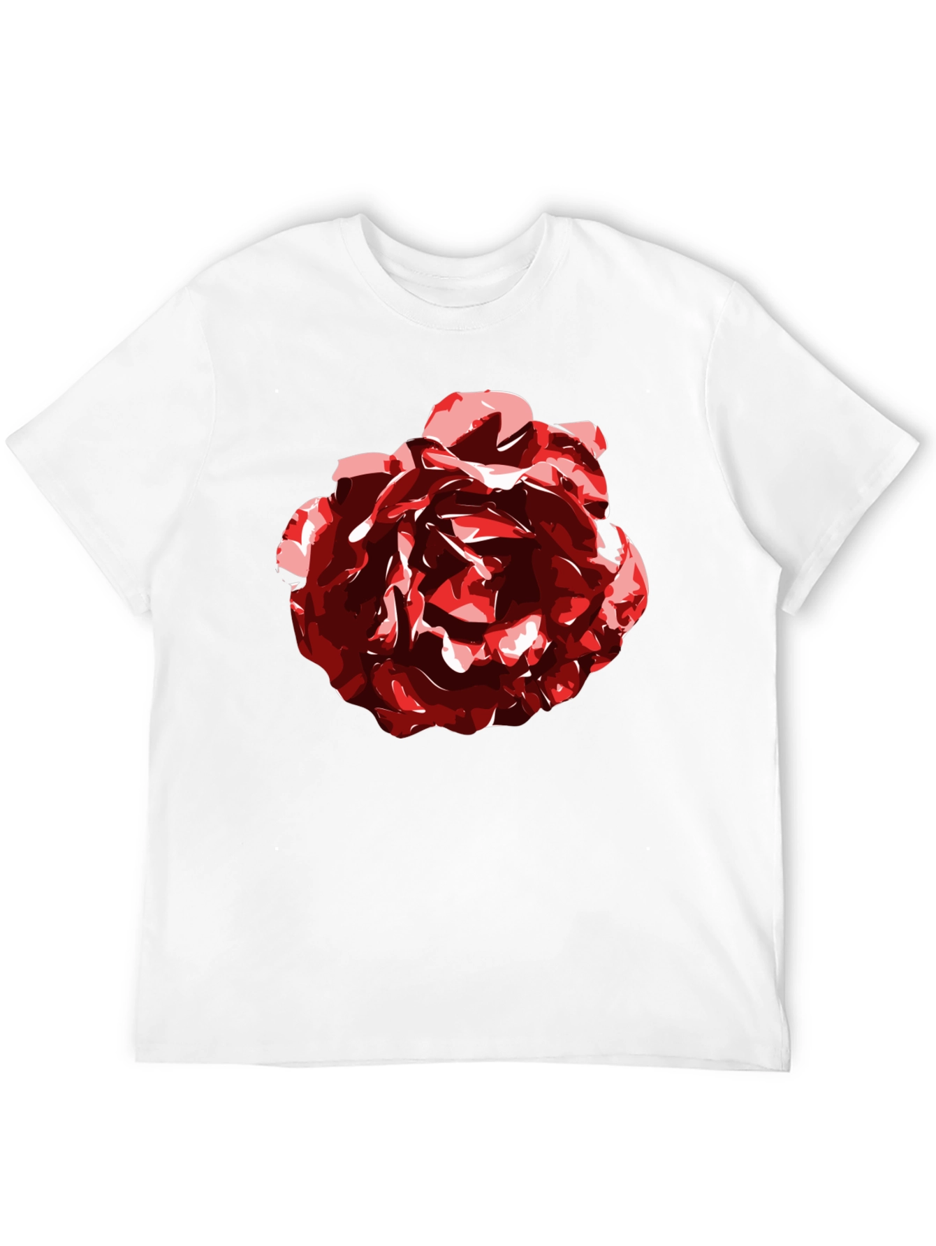 Rose Graphic Print Black T-Shirt