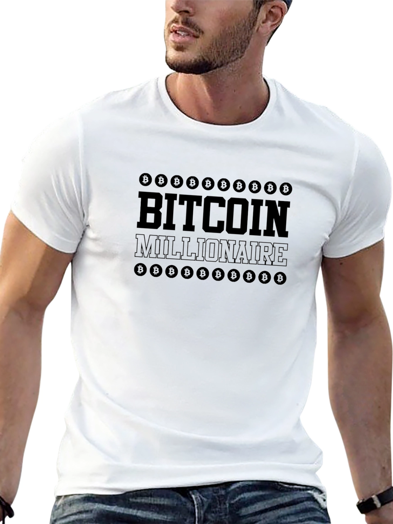 Bitcoin Millionaire Black Graphic Tee
