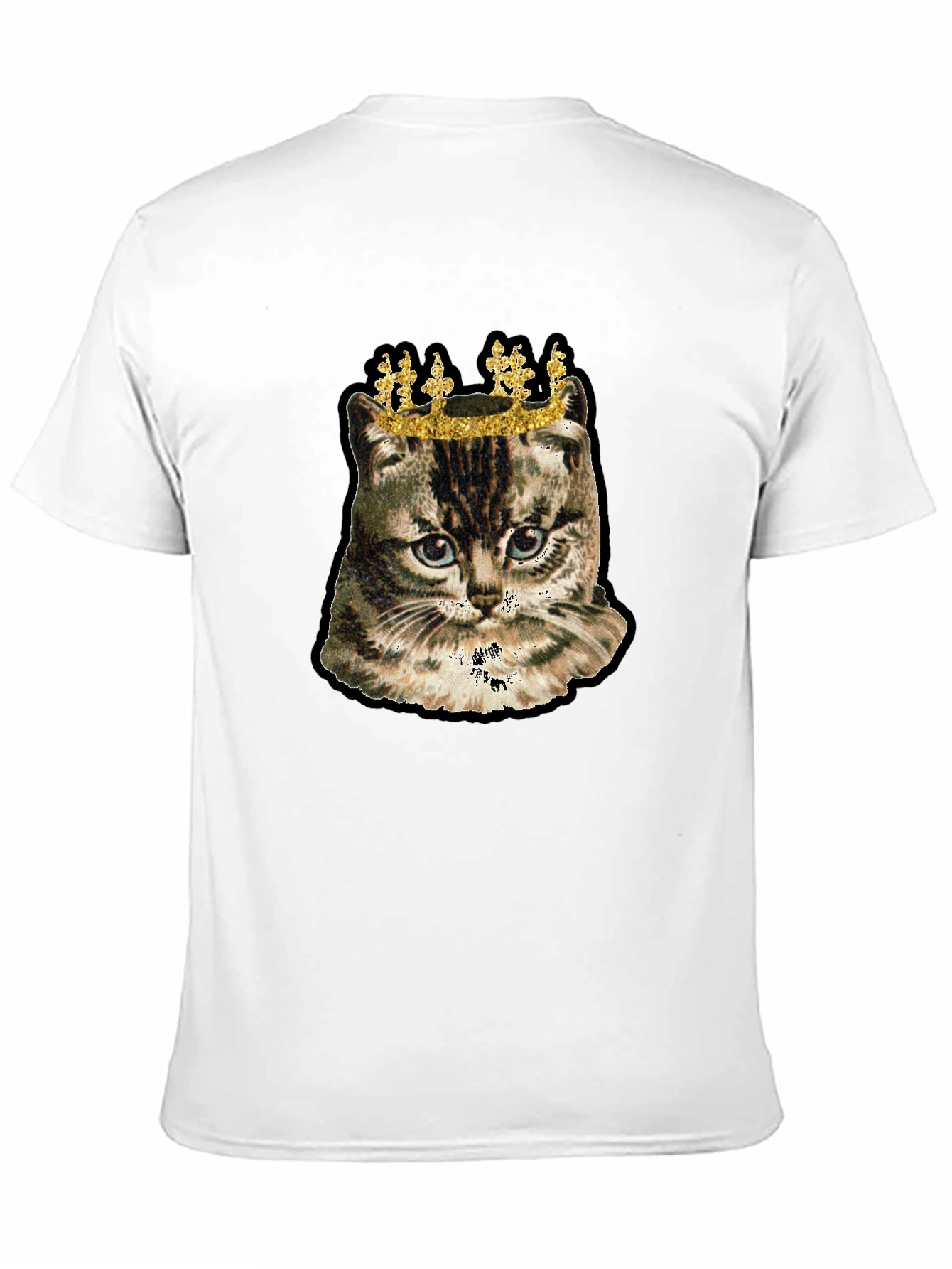 King Cat Graphic Tee - Black Cotton T-Shirt