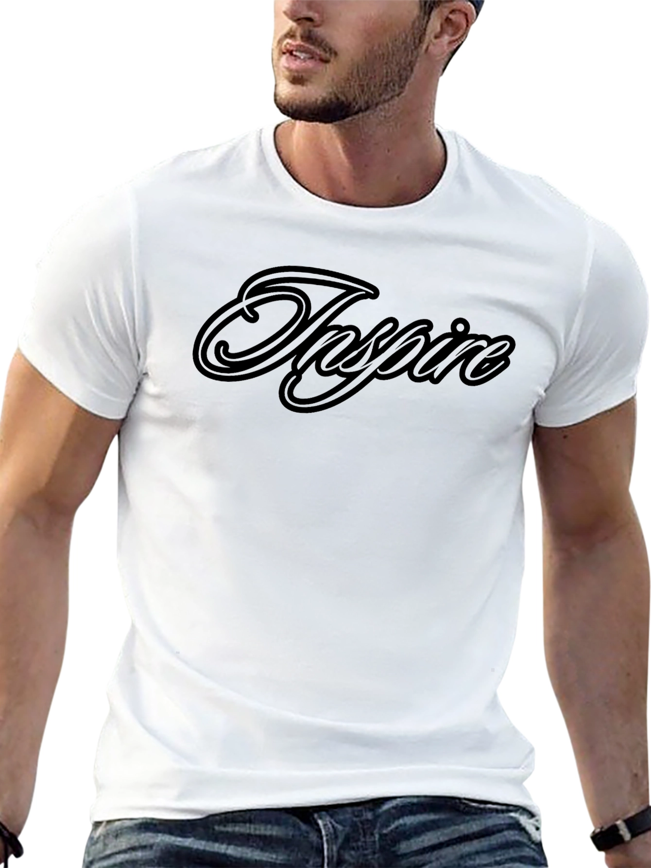 Inspire Black Graphic Tee - Stylish and Comfortable