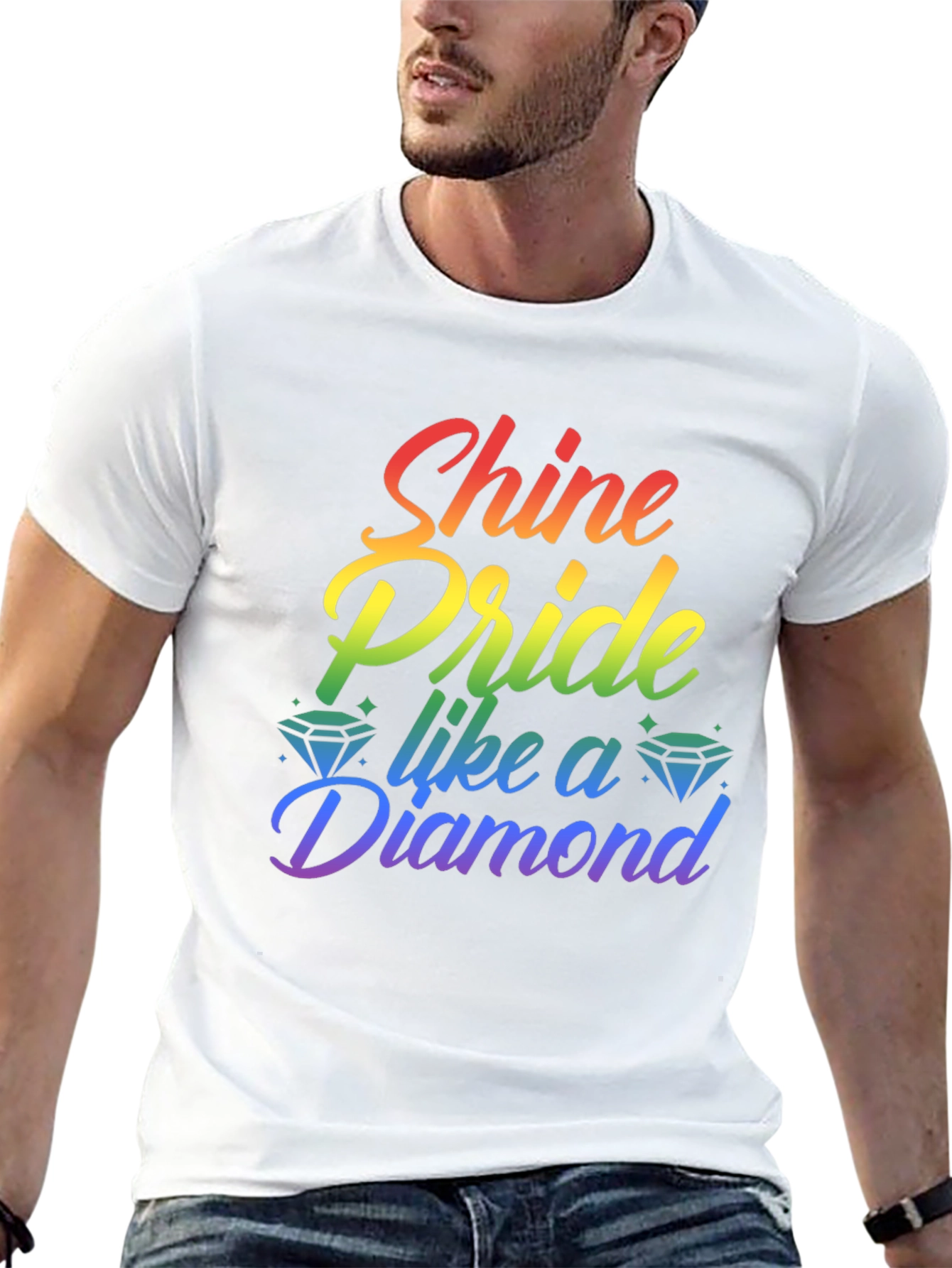 Shine Pride Like a Diamond Rainbow Tee