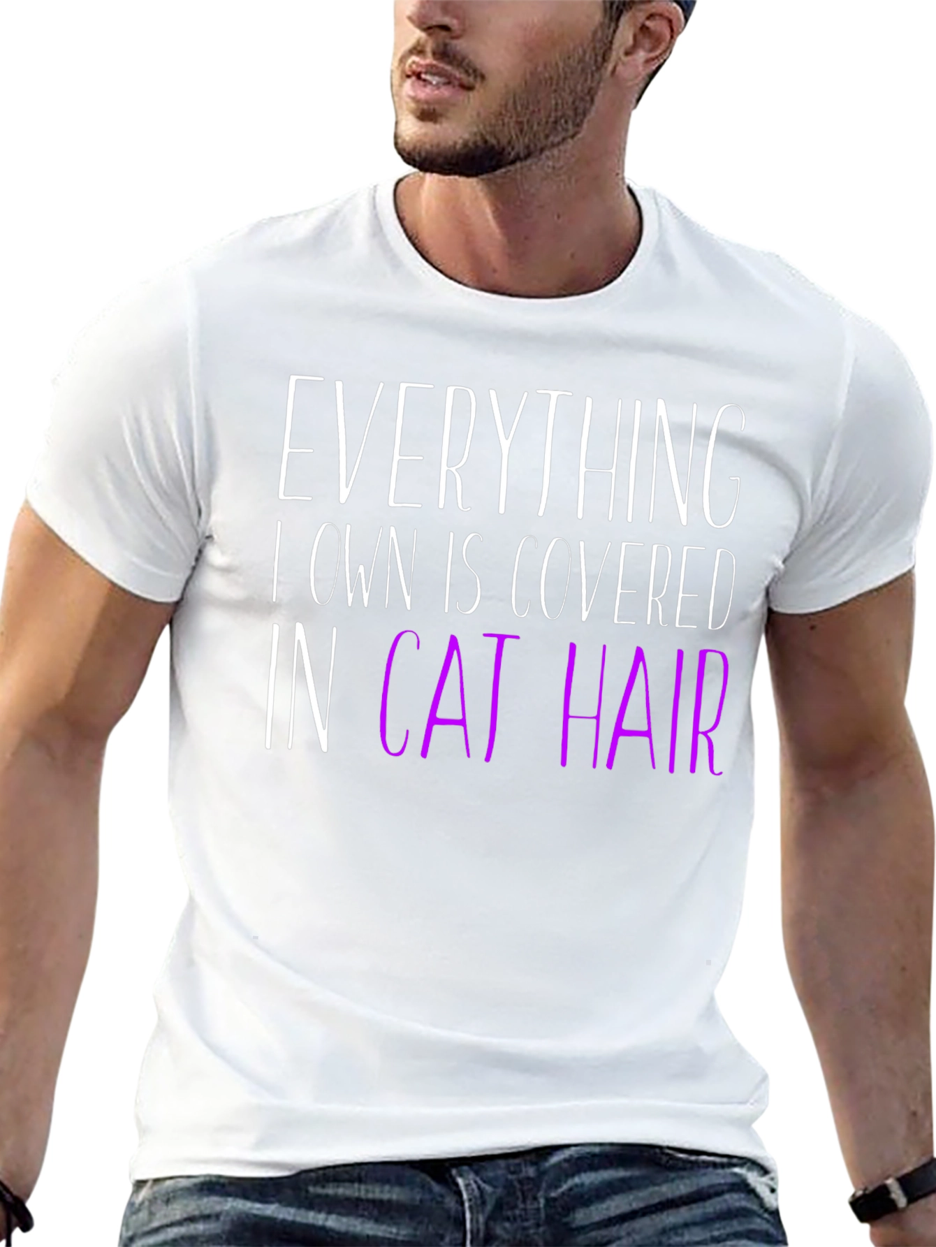 Cat Hair T-Shirt - Funny Novelty Tee