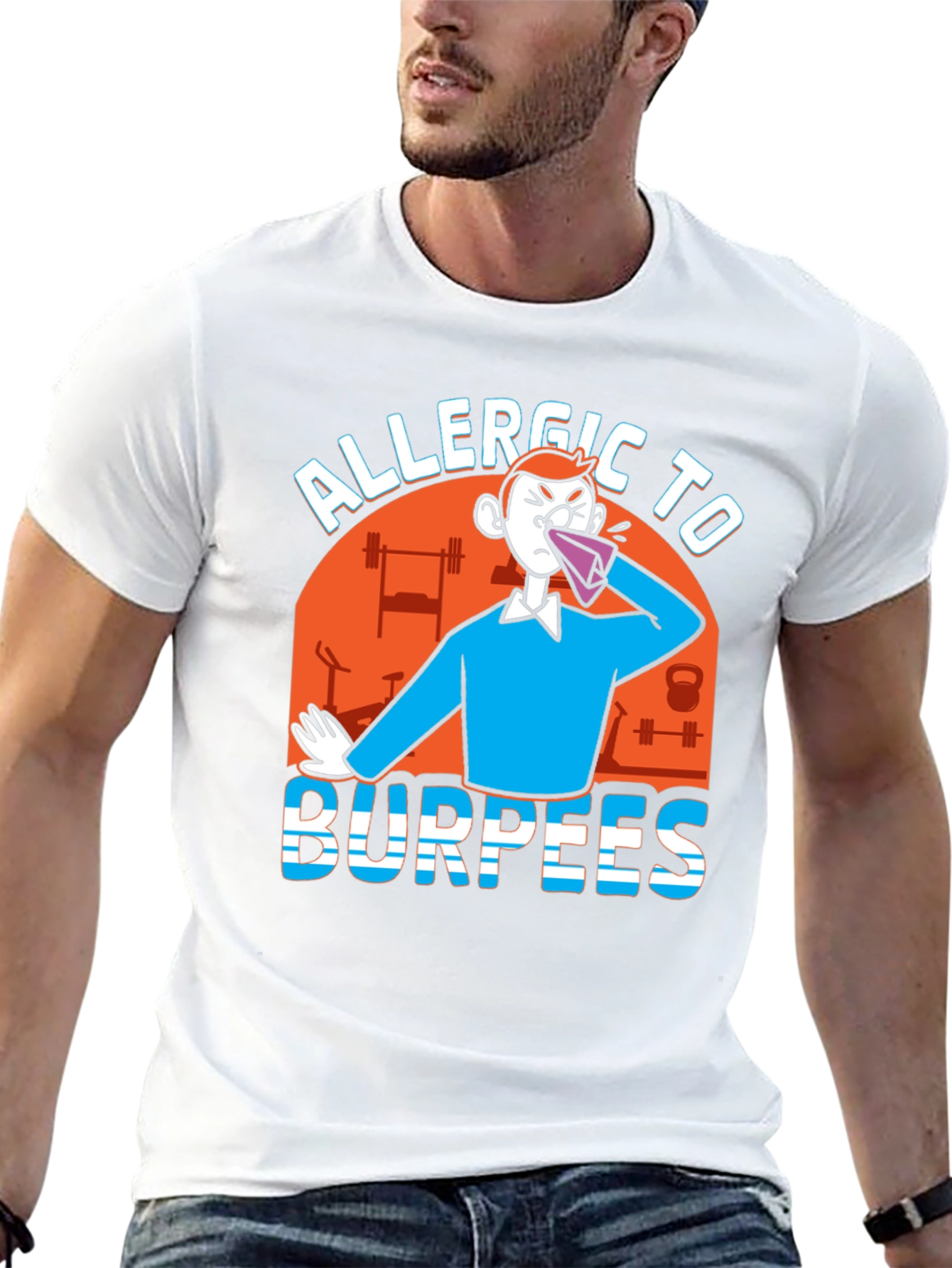 Allergic to Burpees Black Graphic Tee