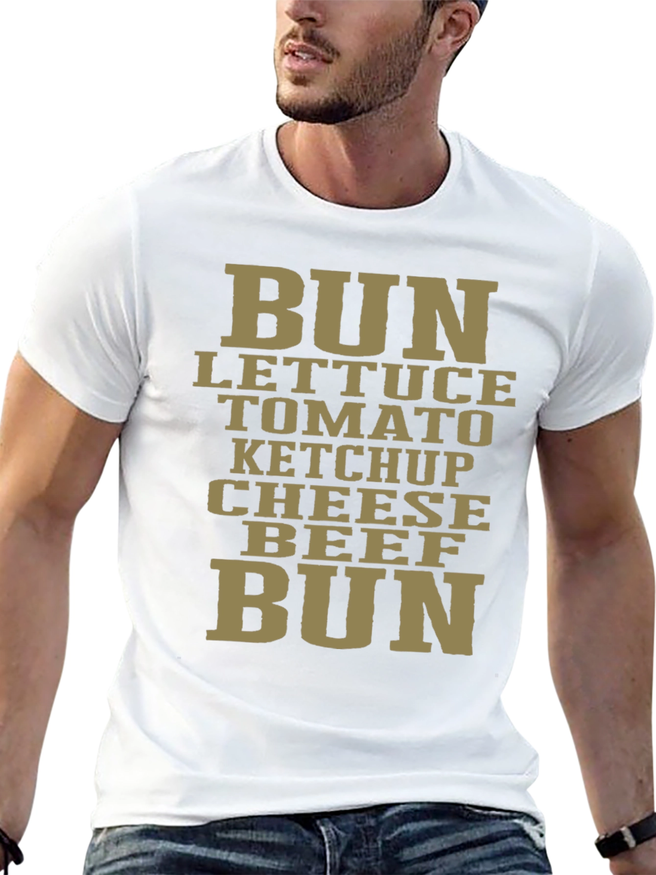 Burger Ingredients Graphic T-Shirt - Casual Comfort