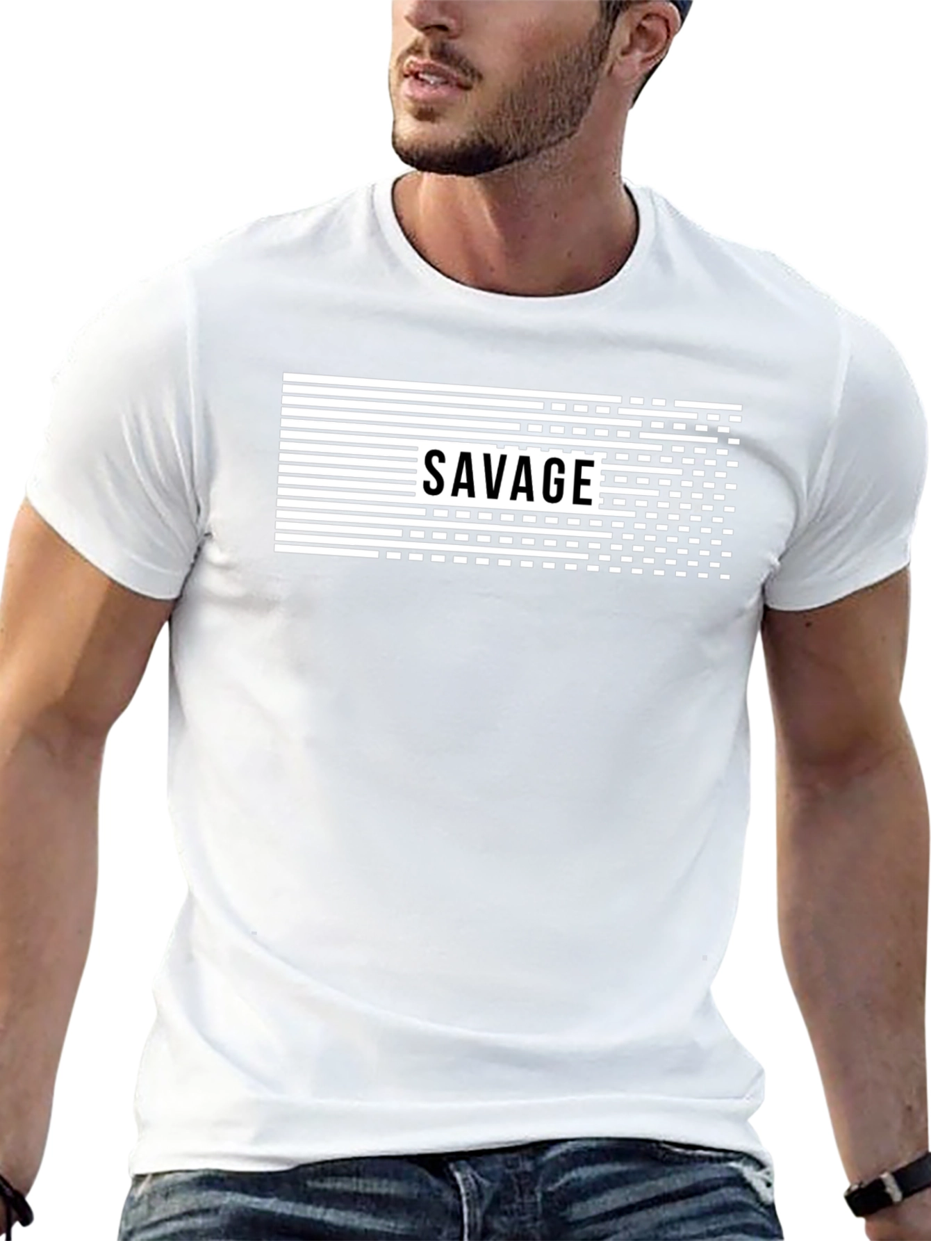Savage Graphic Print Mens Black T-Shirt