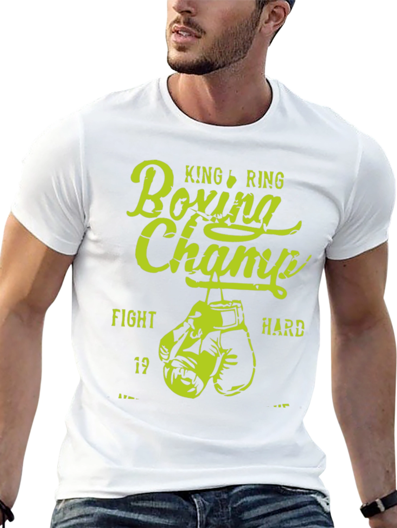 King Ring Boxing Champ Graphic Tee - Fight Hard