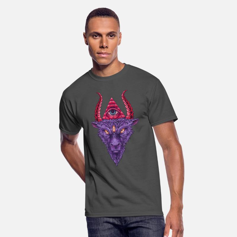 All Seeing Eye Retro Tattoo Style Baphomet Red