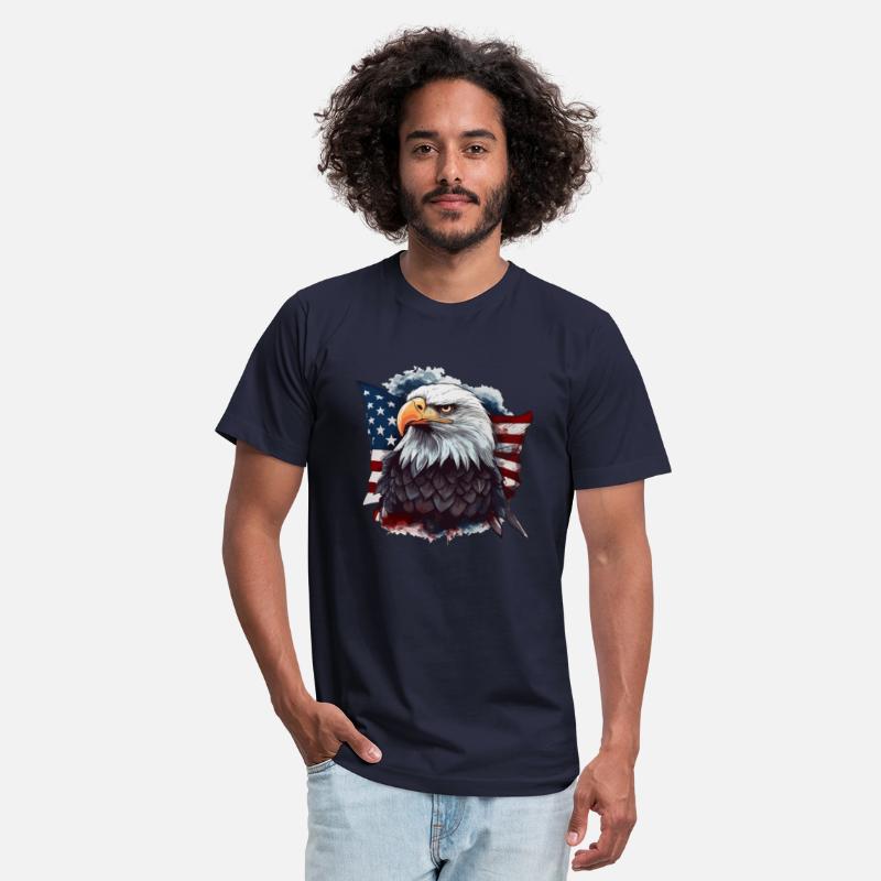American patriotic bald eagle whit USA flag