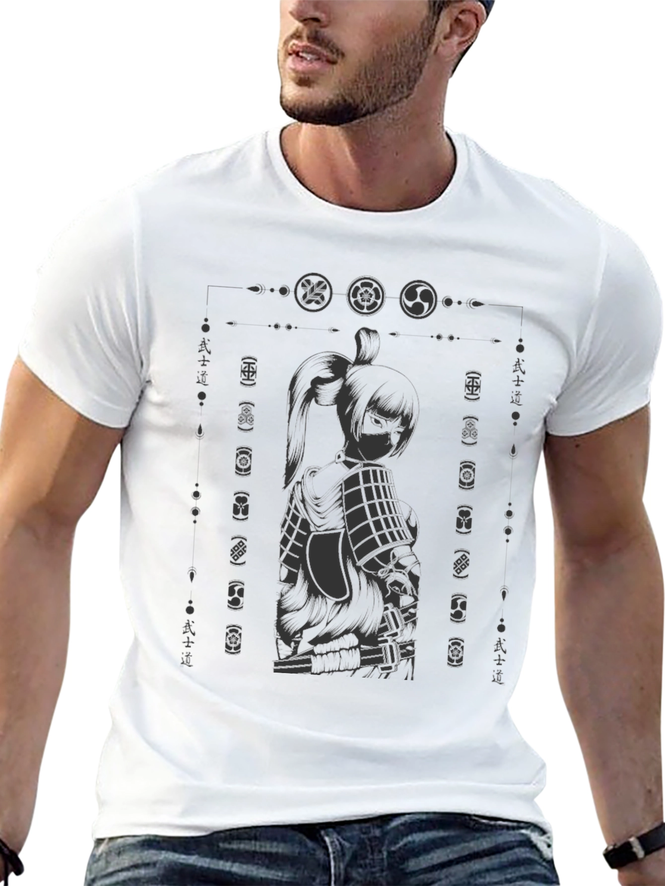 Samurai Graphic Black T-Shirt