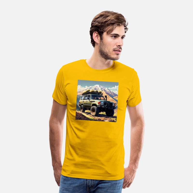 anime of a rugged land cruiser conquering mountain