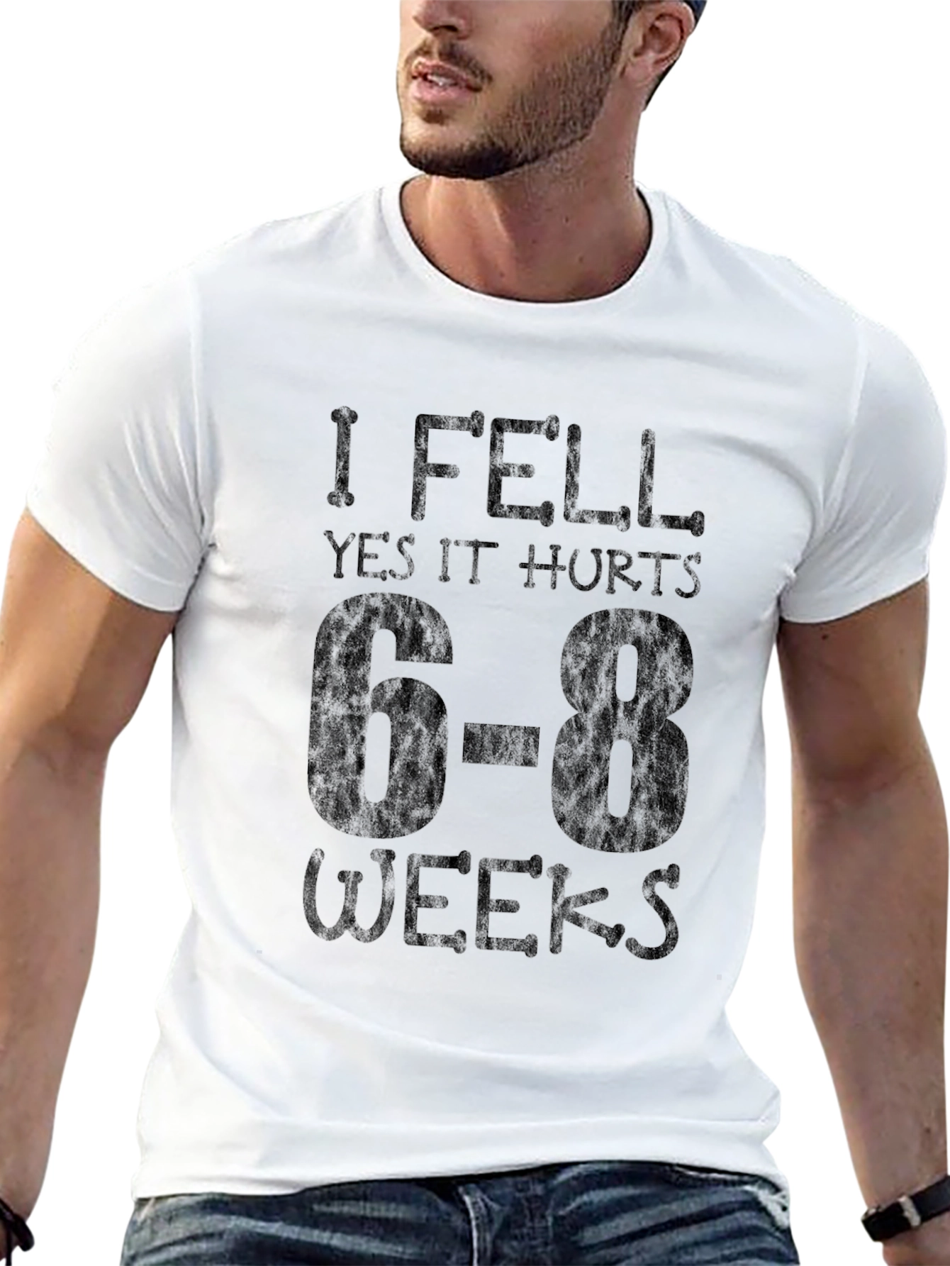 I Fell Yes It Hurts Funny Graphic T-Shirt