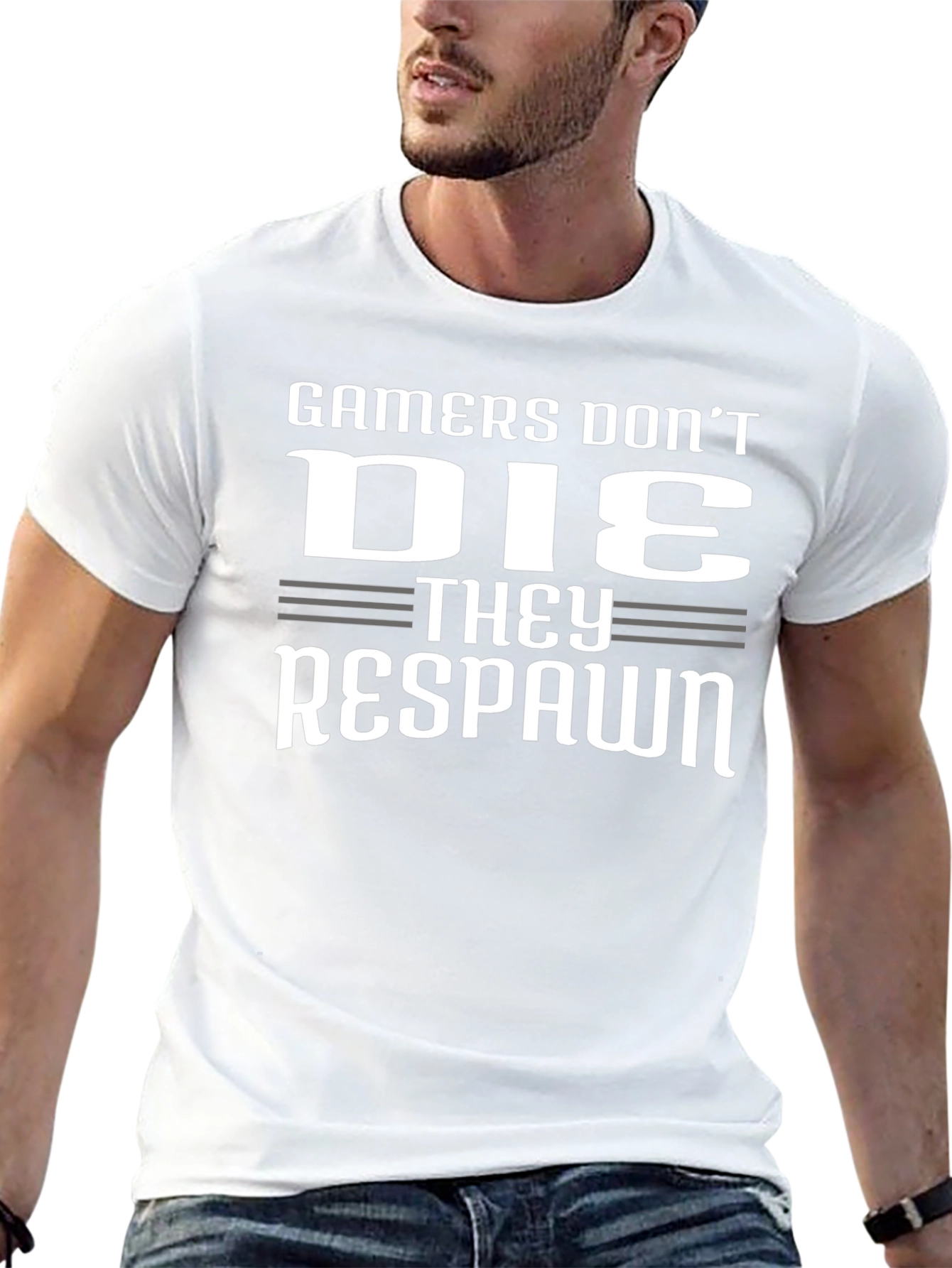 Gamers Dont Die They Respawn Graphic T-Shirt