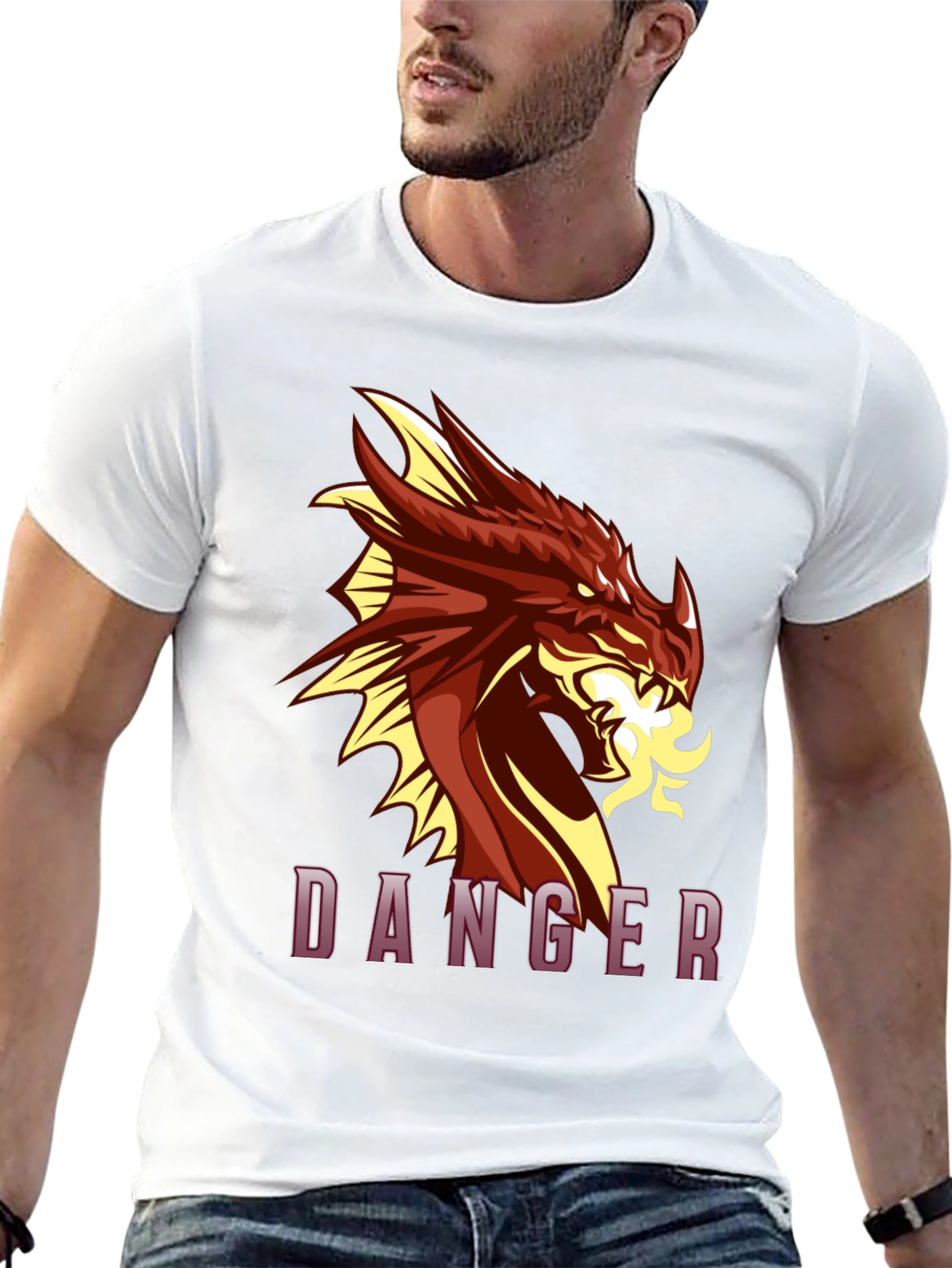 Dragon Danger Black T-Shirt Graphic Tee
