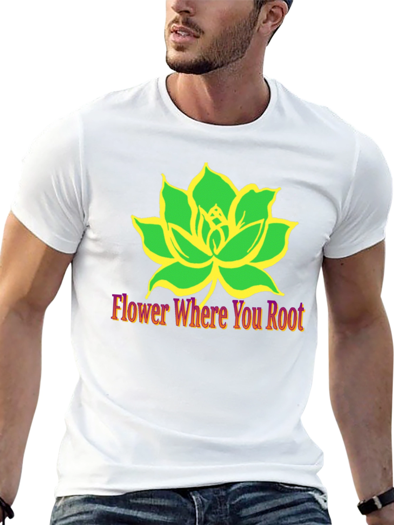 Lotus Flower Graphic Tee - Flower Where You Root