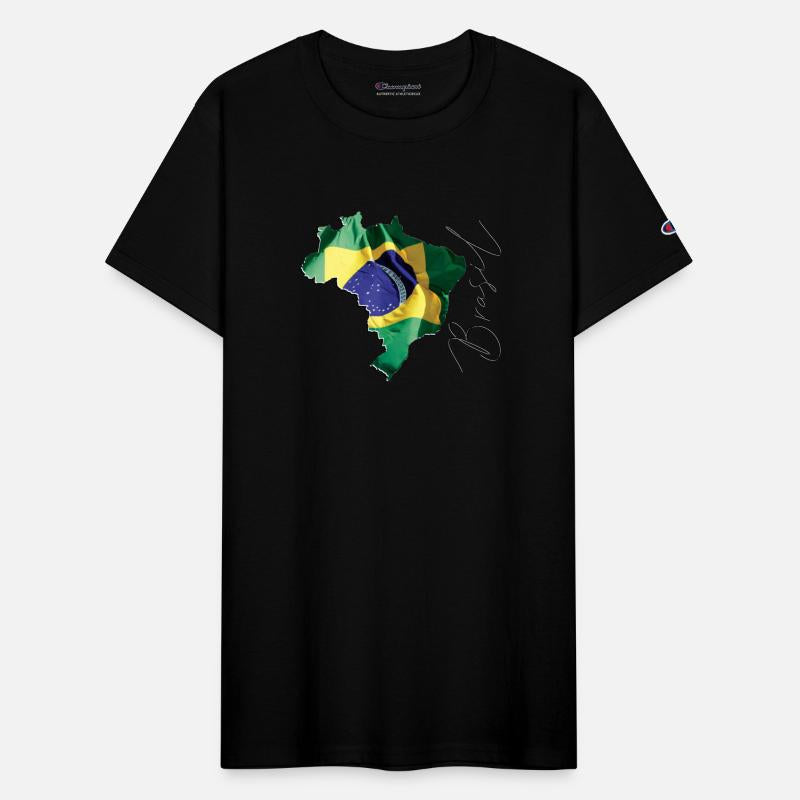 Brazil Flag in Brazil Map BR