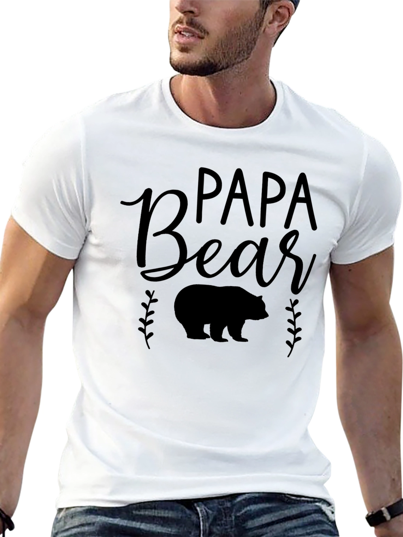 Papa Bear Graphic Tee - Dad Gift