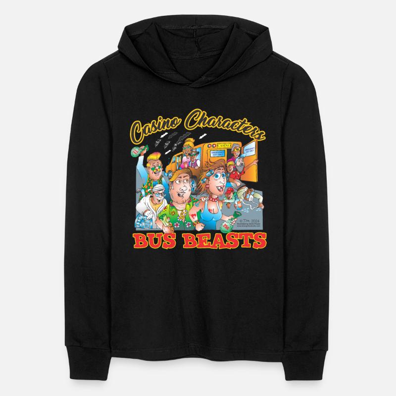 Casino Characters Bus Beasts Illustration