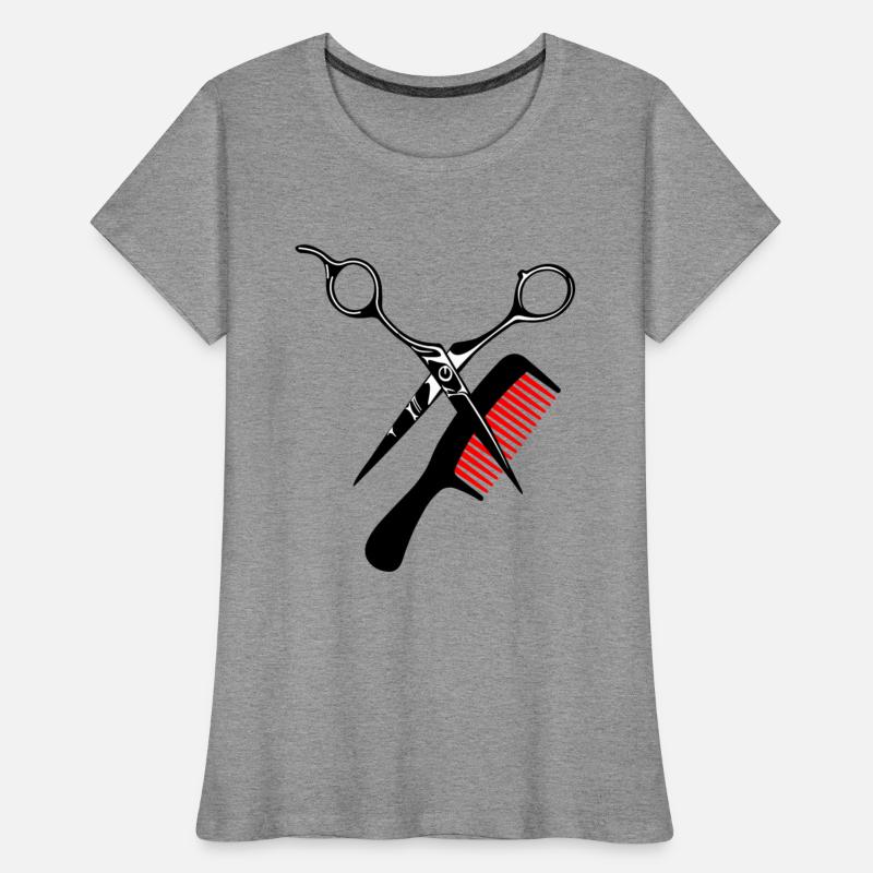 Comb and scissor design for hair salon