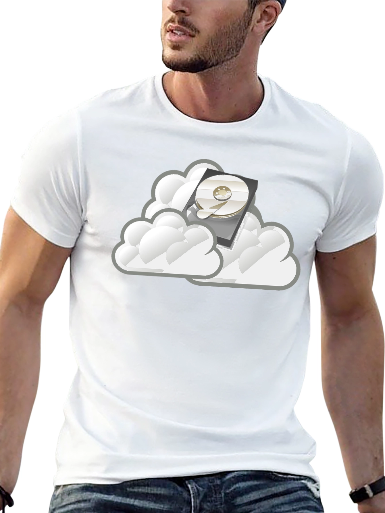 Cloud Storage Black T-Shirt