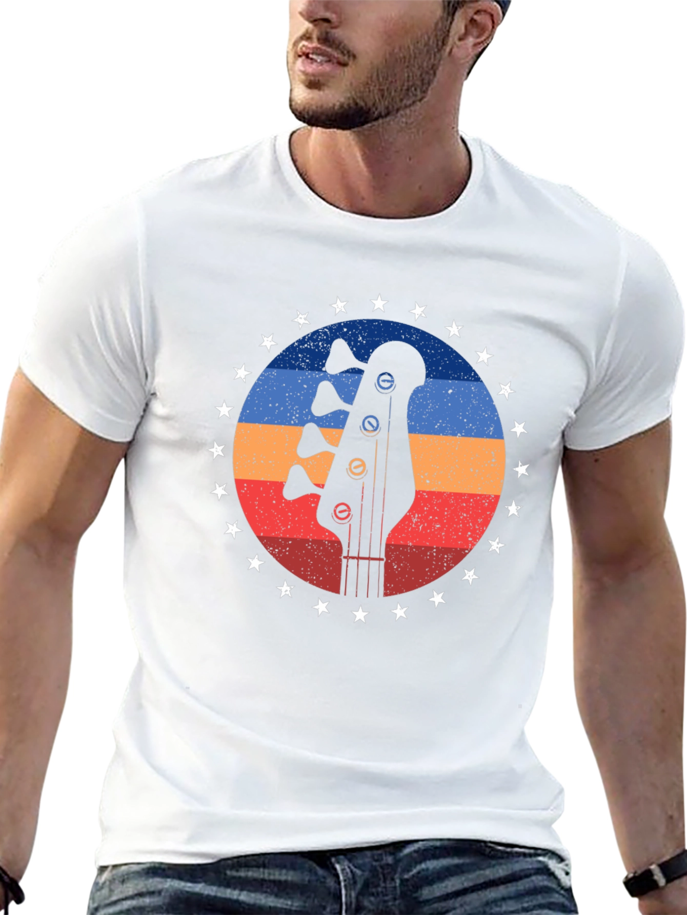 Retro Bass Guitar T-Shirt