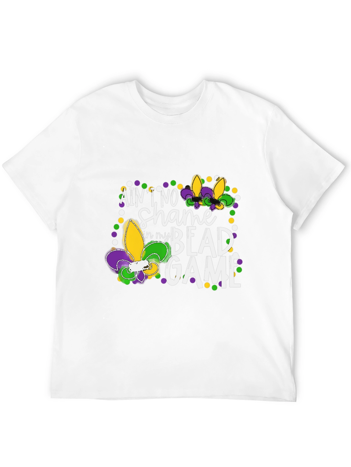 Mardi Gras Bead Game Graphic Tee