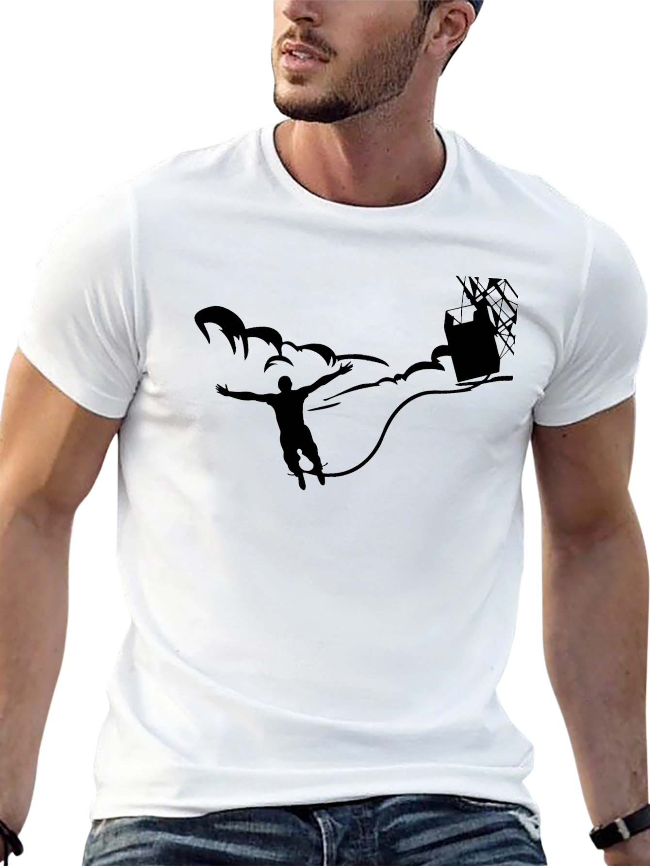 Mans Black T-Shirt - Adventure Graphic Tee