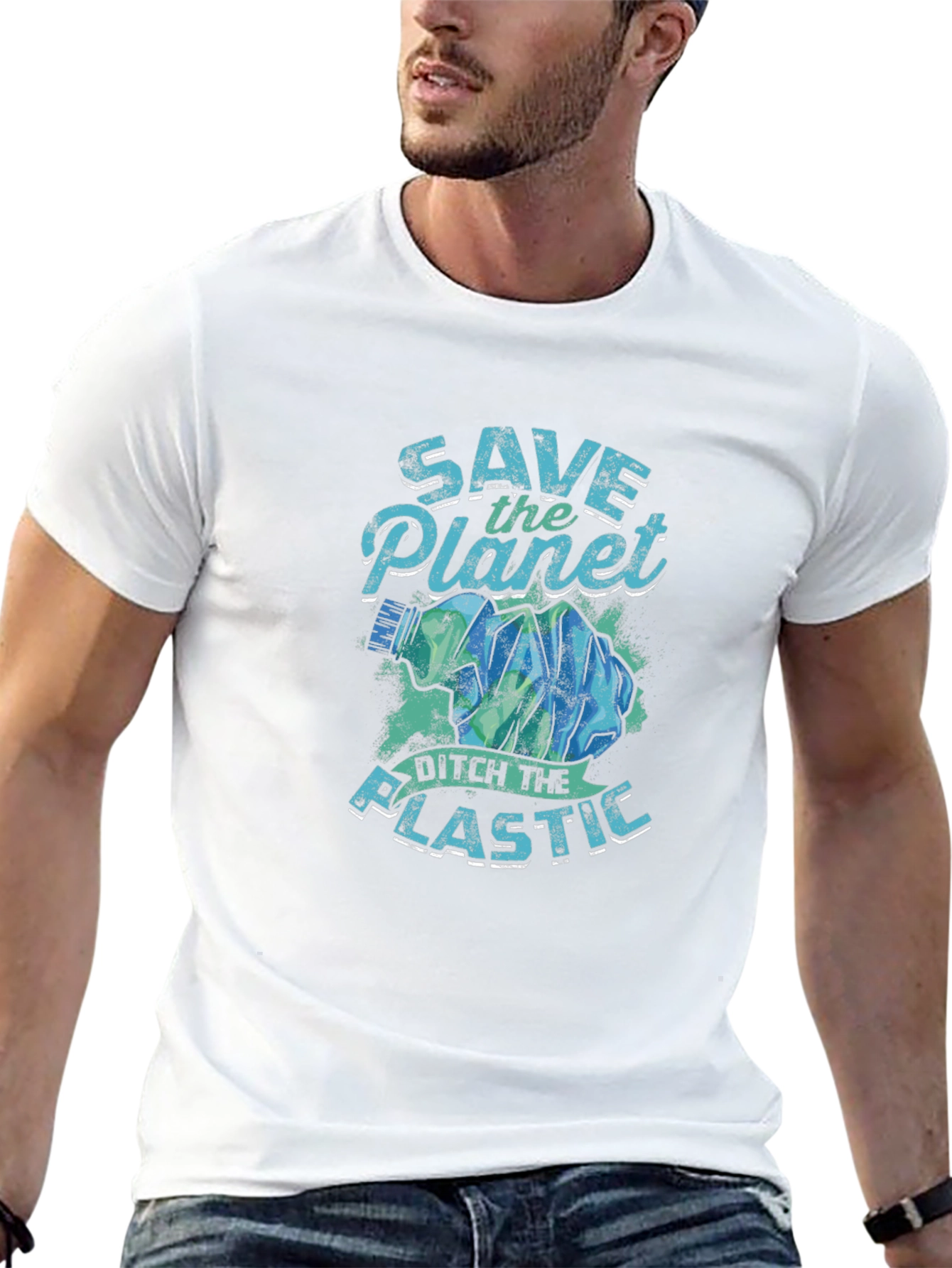 Save the Planet T-Shirt - Ditch Plastic