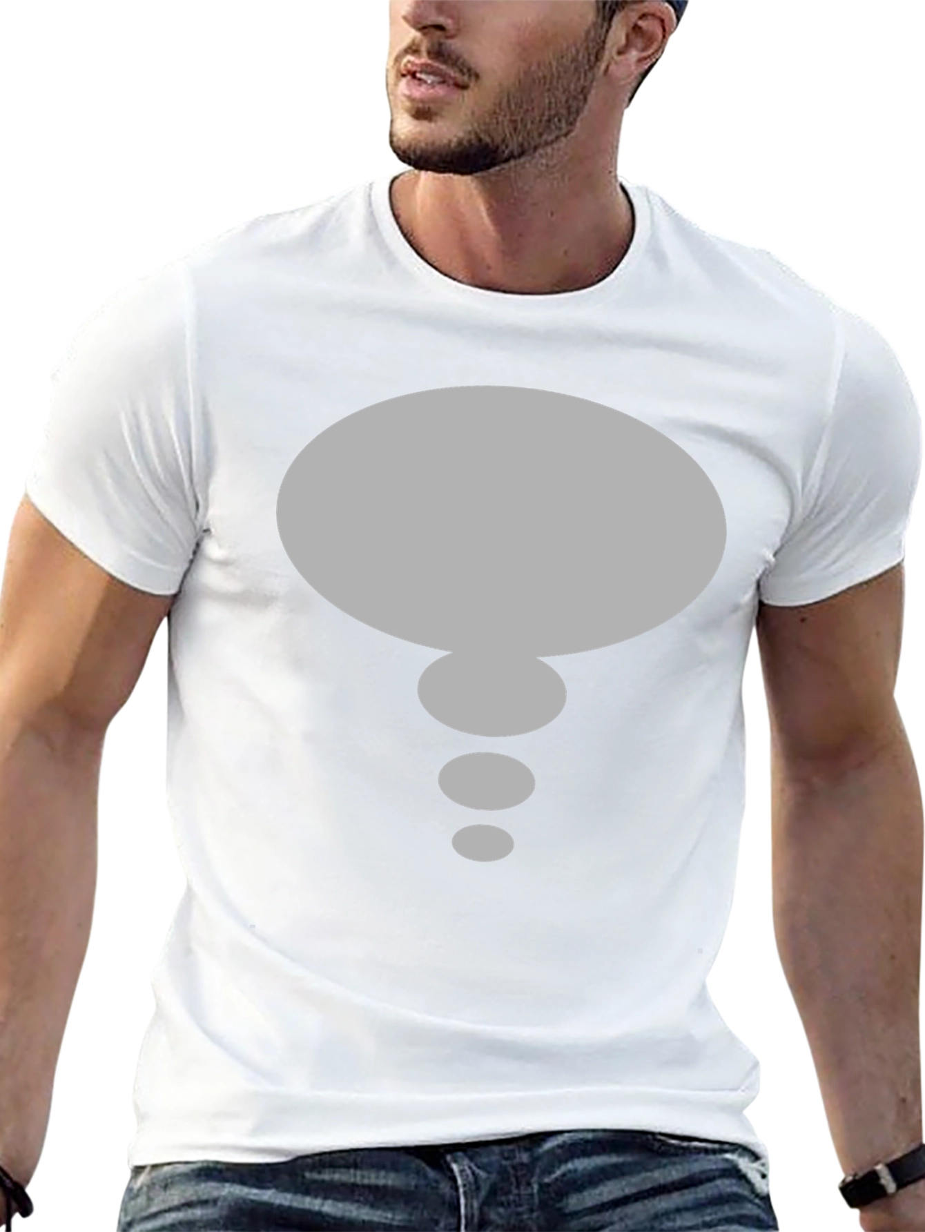Speech Bubble T-Shirt - Black Cotton Graphic Tee