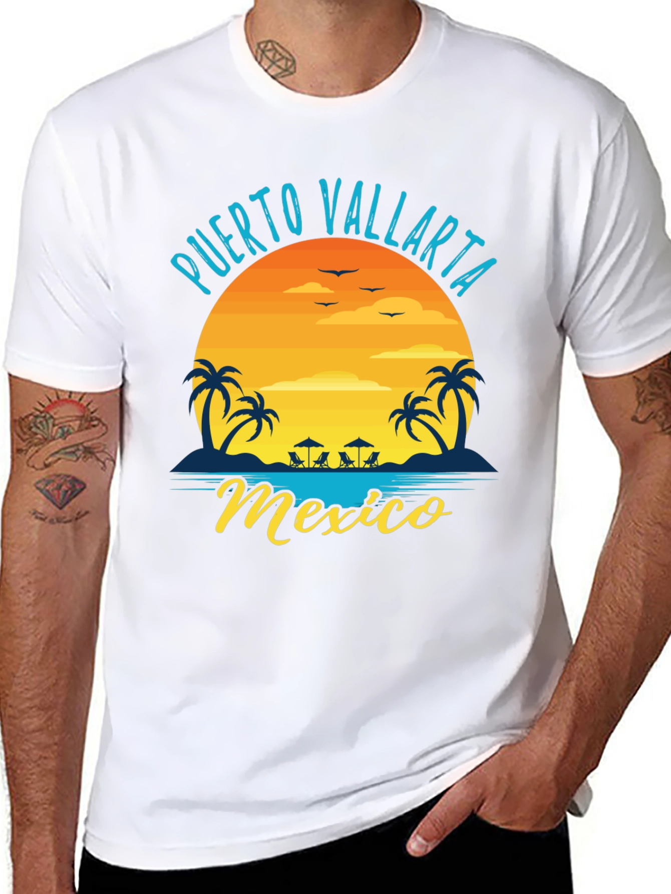 Puerto Vallarta Mexico T-Shirt - Tropical Beach Graphic Tee