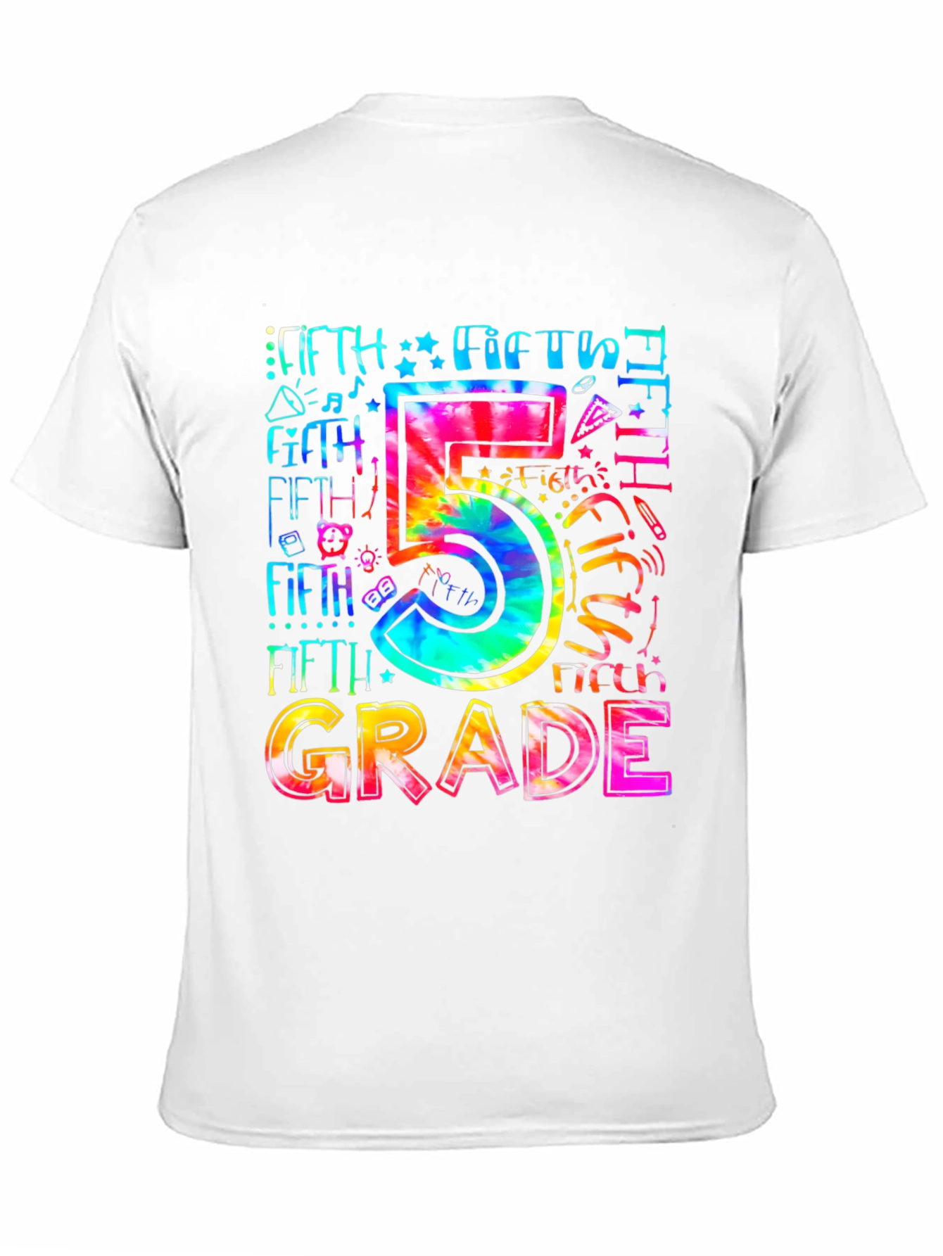 Fifth Grade Tie-Dye T-Shirt - Back to School