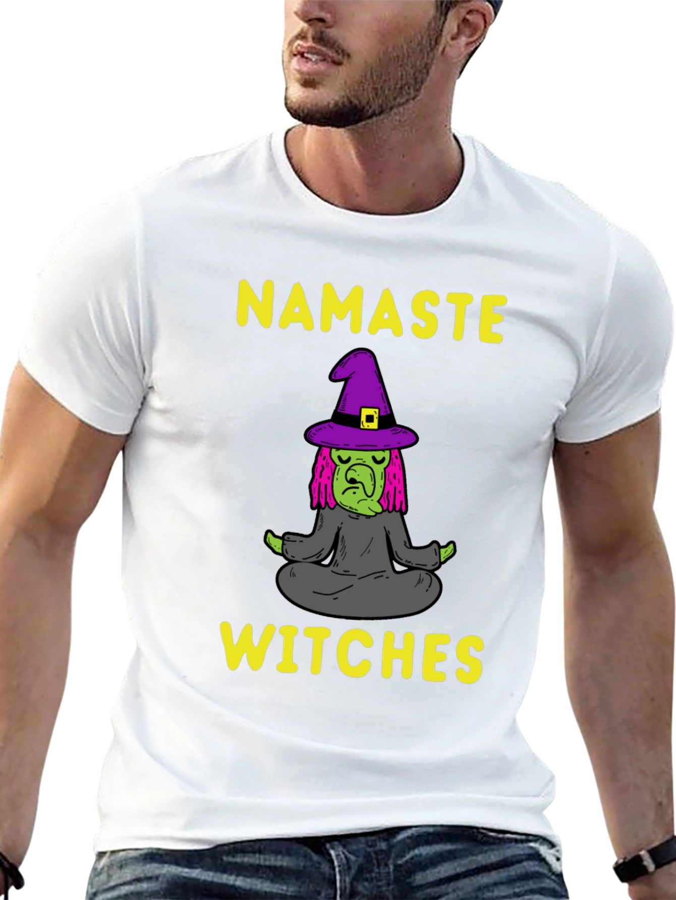 Namaste Witches T-Shirt - Yoga Witch Tee