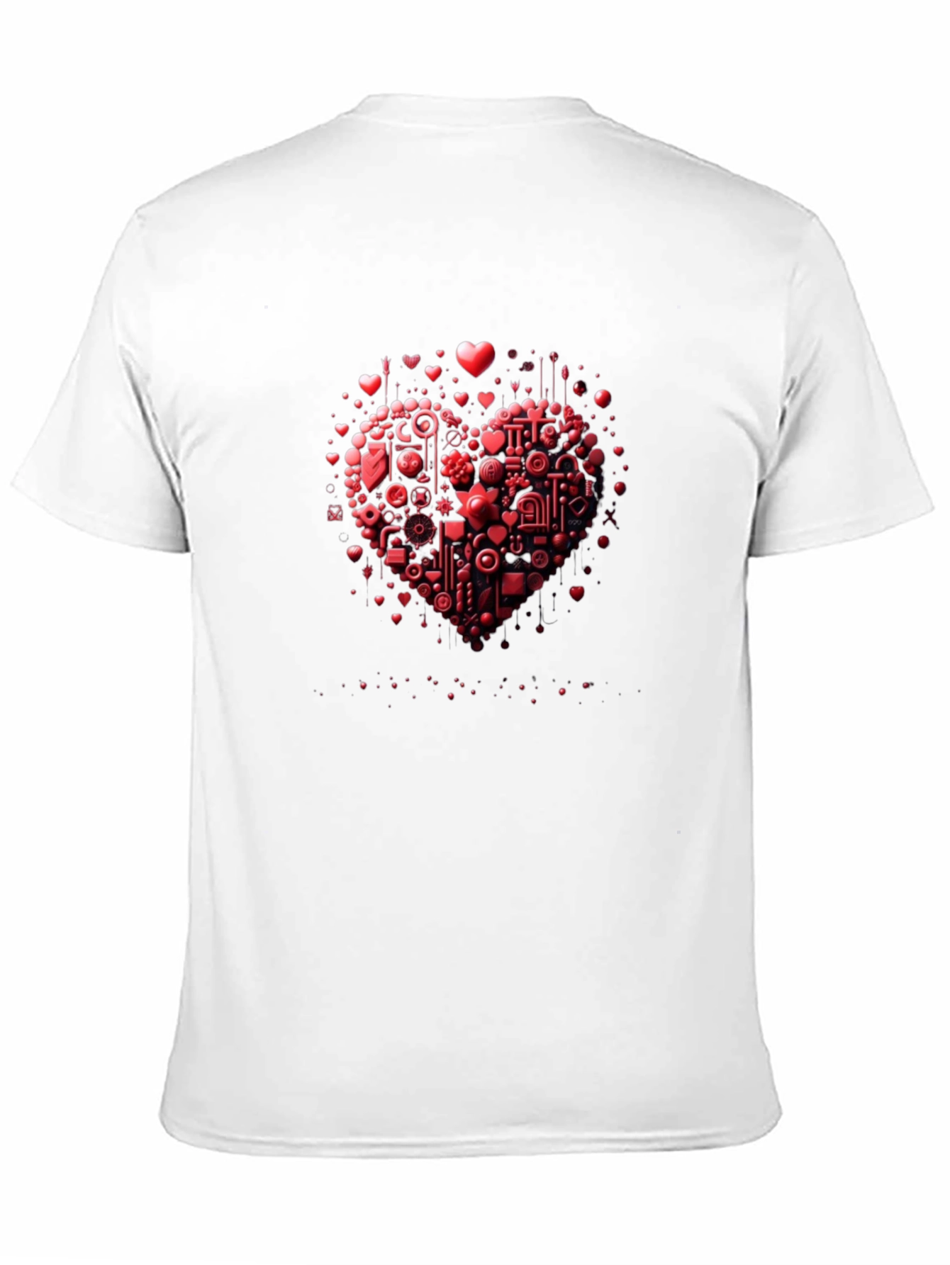 Abstract Heart Graphic Tee - Modern Valentines Style
