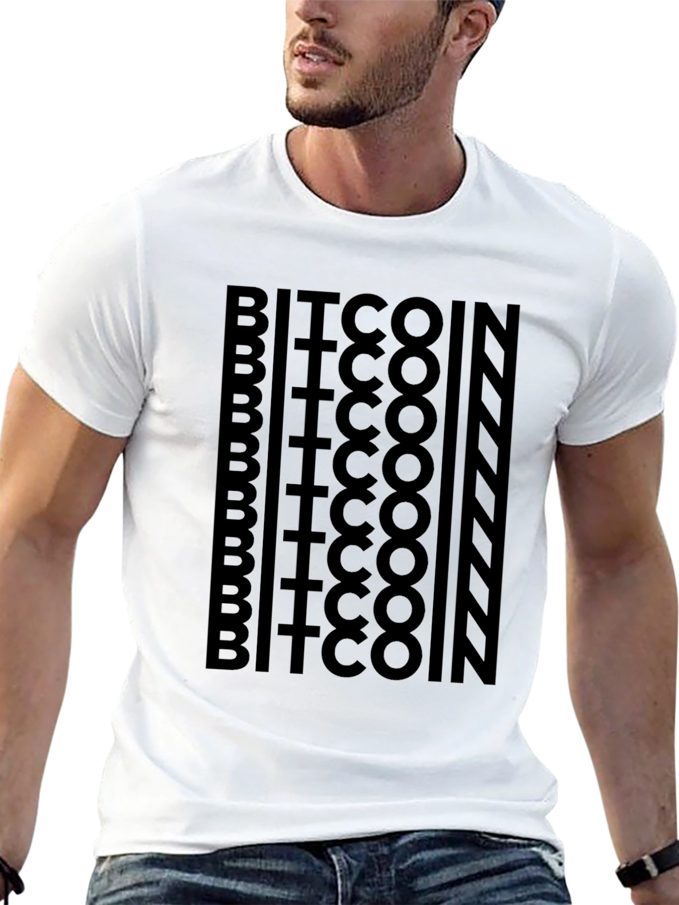 Bitcoin Graphic Print Tee - Black Crypto T-Shirt