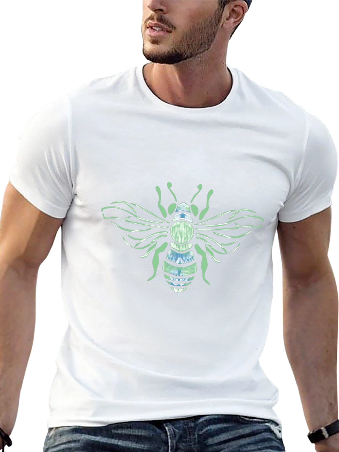 Bee Graphic T-Shirt - Trendy Casual Wear