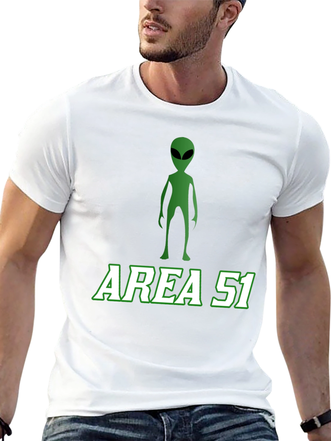 Area 51 Alien Graphic Tee - Black