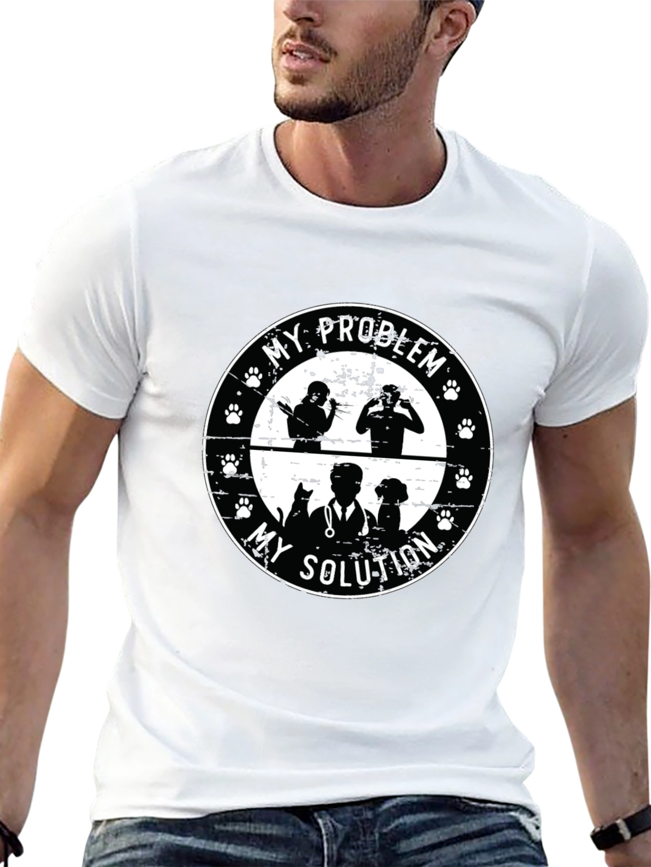 My Problem My Solution Pet Lover Graphic Tee