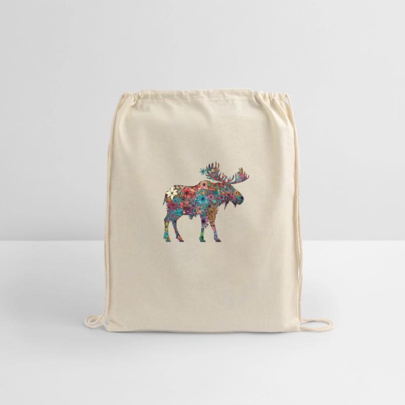 Floral Moose Elk Deer Wild Animal Watercolor 3