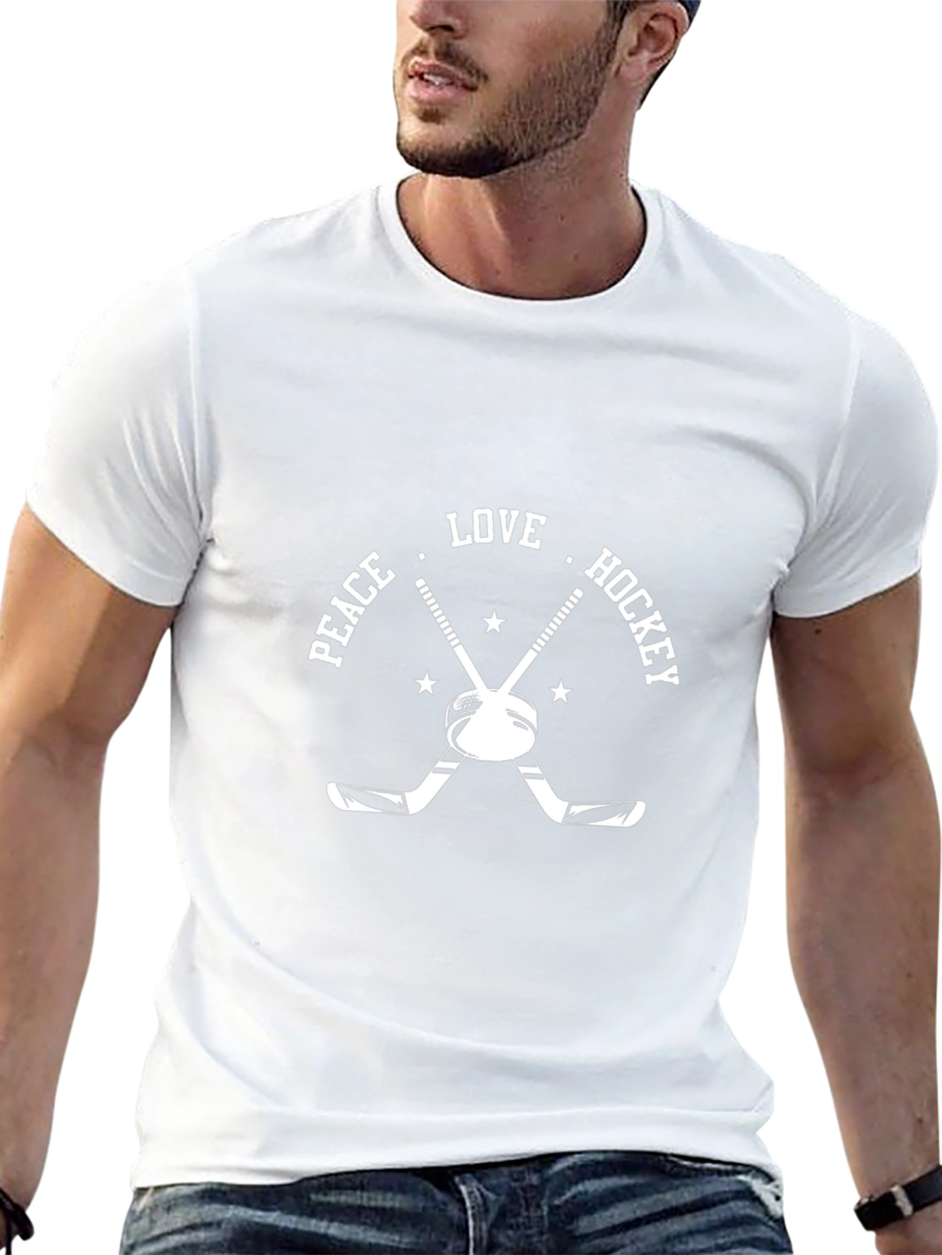 Peace Love Hockey T-Shirt - Sportswear Tee