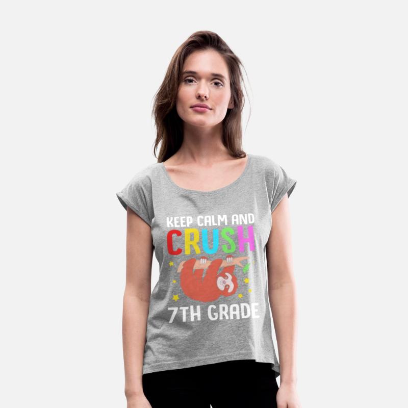 Funny Hanging Sloth Keep Calm And Crush 7th Grade