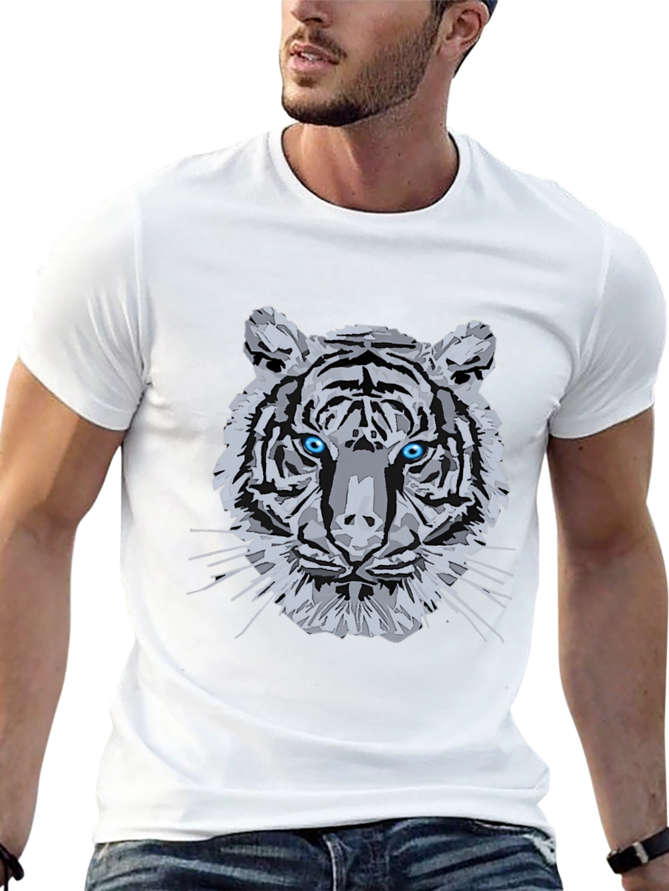 Cool Tiger Graphic Black T-Shirt
