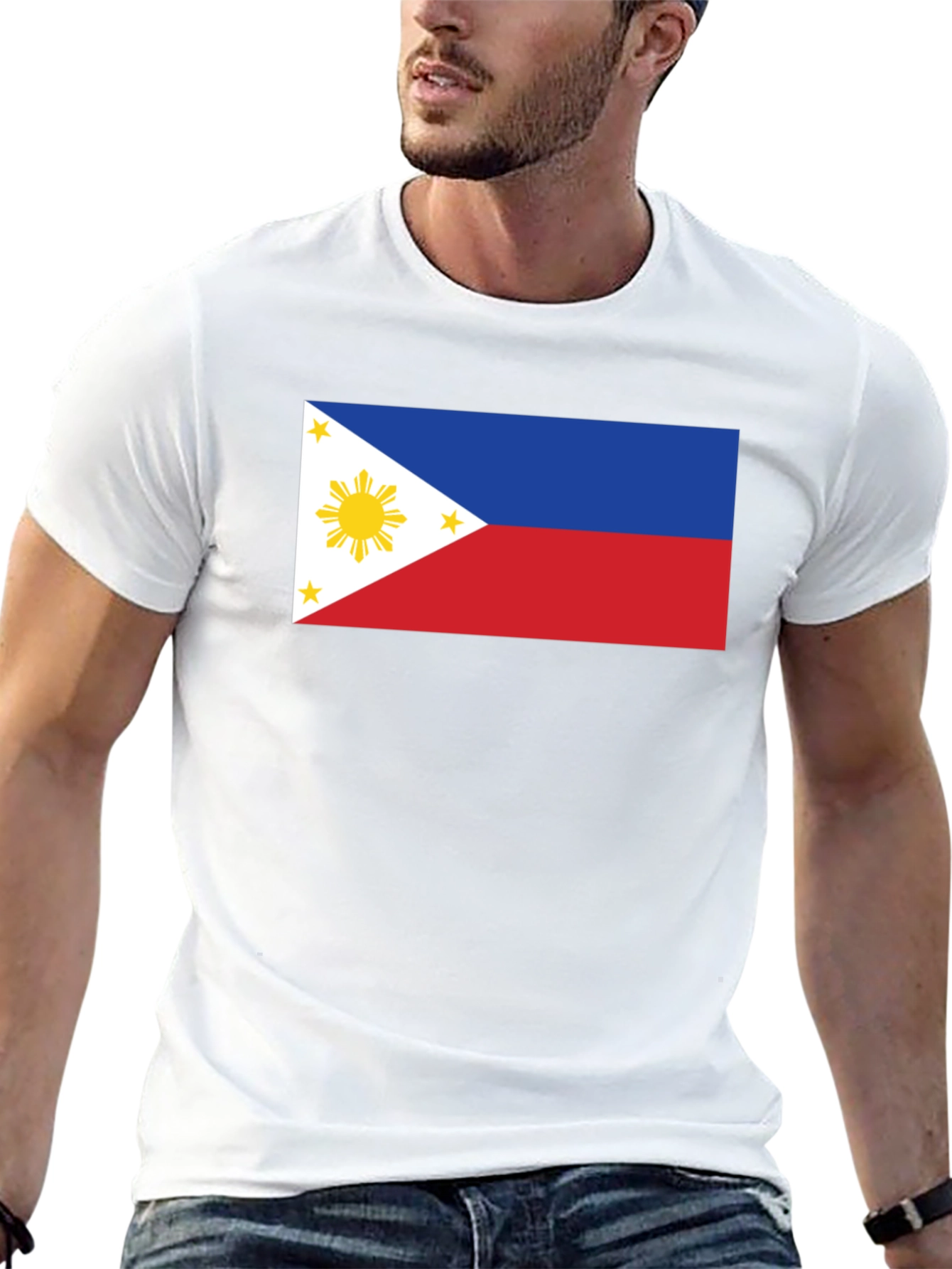 Philippines Flag Graphic Tee - Black